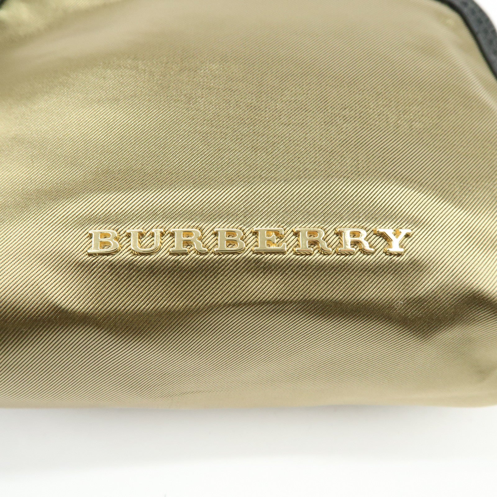 BURBERRY Nova Plaid Set of 2 Canvas Pouch Cosmetic Case Brown Gold