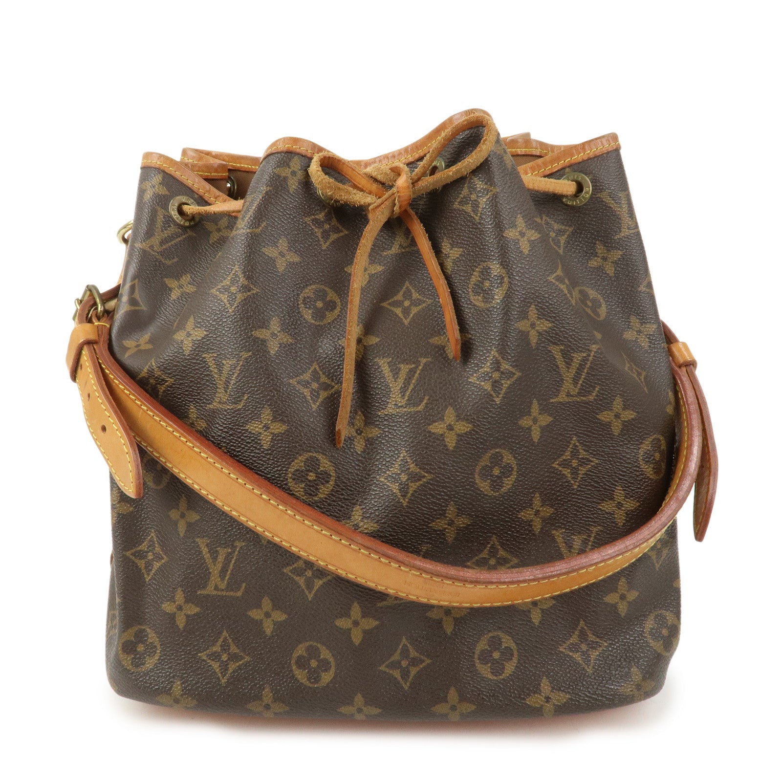 Louis Vuitton Monogram Petit Noe Shoulder Bag Brown M42226