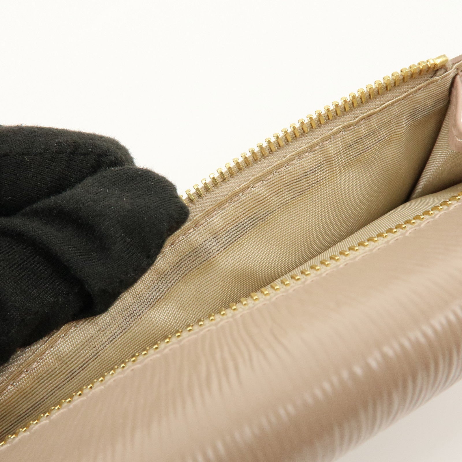 PRADA Envelope Vitello Move Leather Long Wallet Beige 1MF175