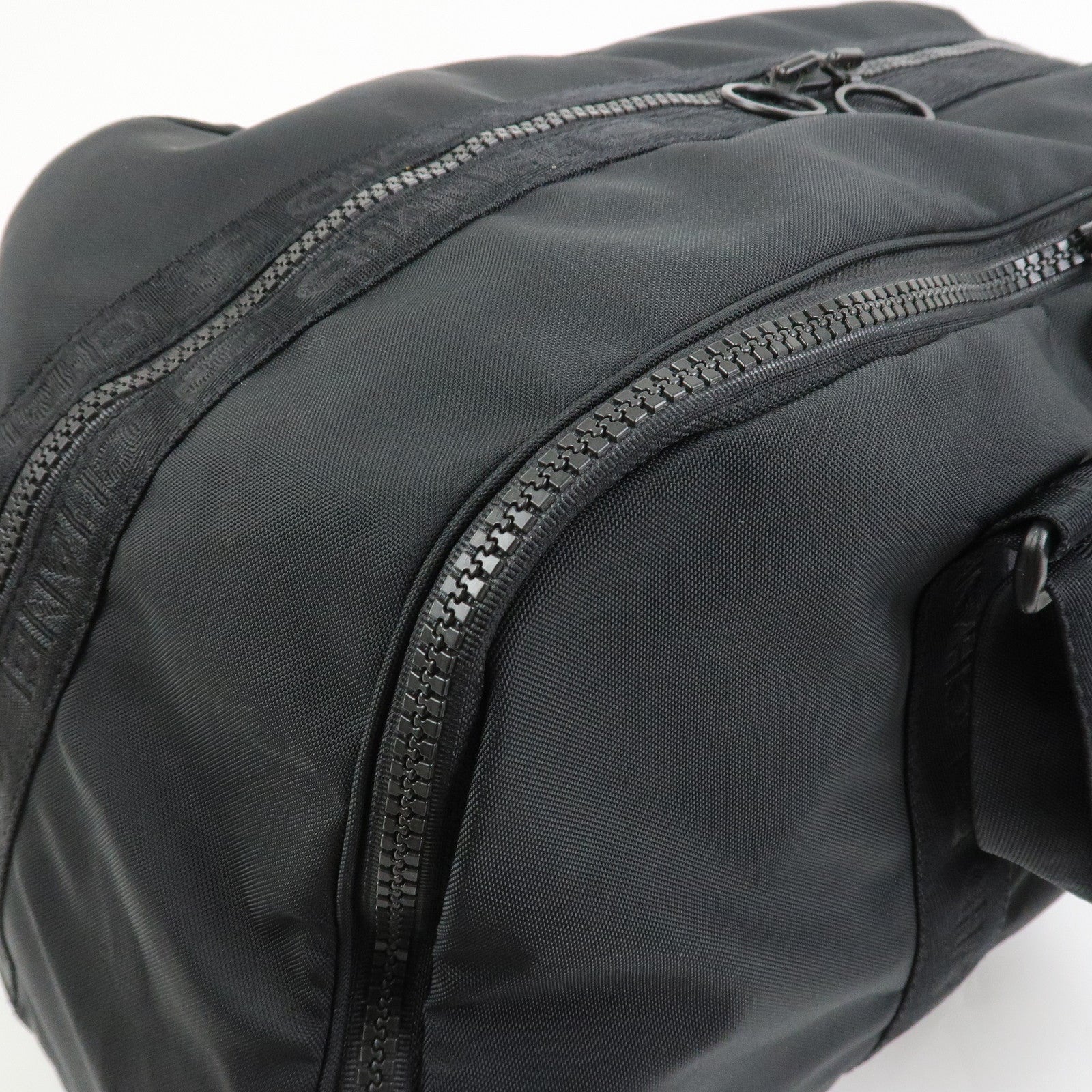 CHANEL COCO Mark Sport Line Nylon Boston Bag Shoulder Bag Black