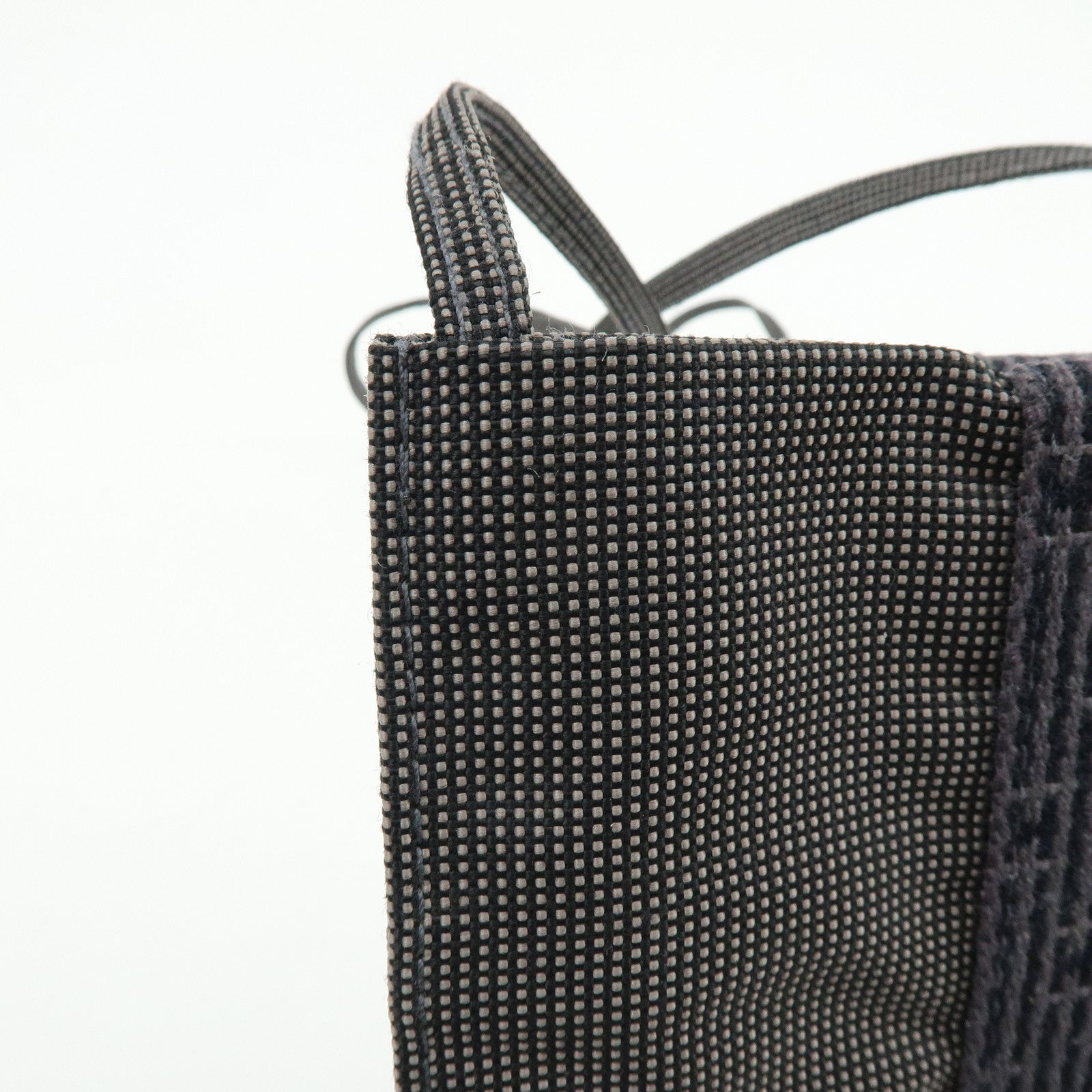 HERMES Herline Canvas Leather Shoulder Bag Crossbody Bag Black