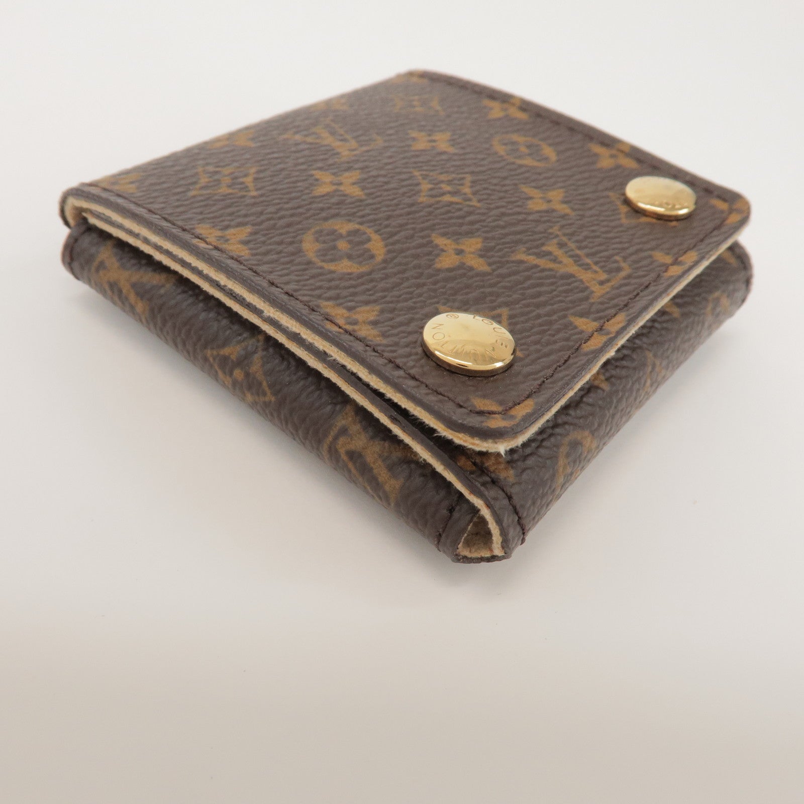 Louis Vuitton Monogram Set of 2 Necklace Case Jewelry Case Brown