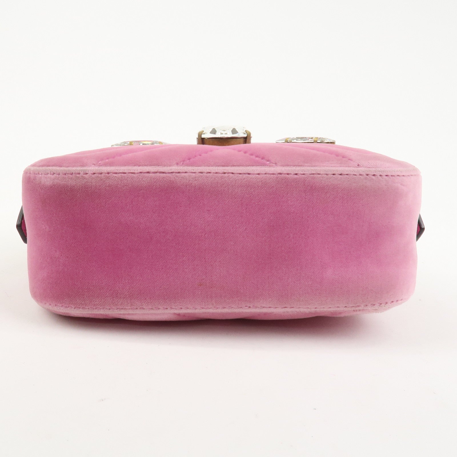 GUCCI GG Marmont Velour Shoulder Bag Corssbody Bag Pink 448065