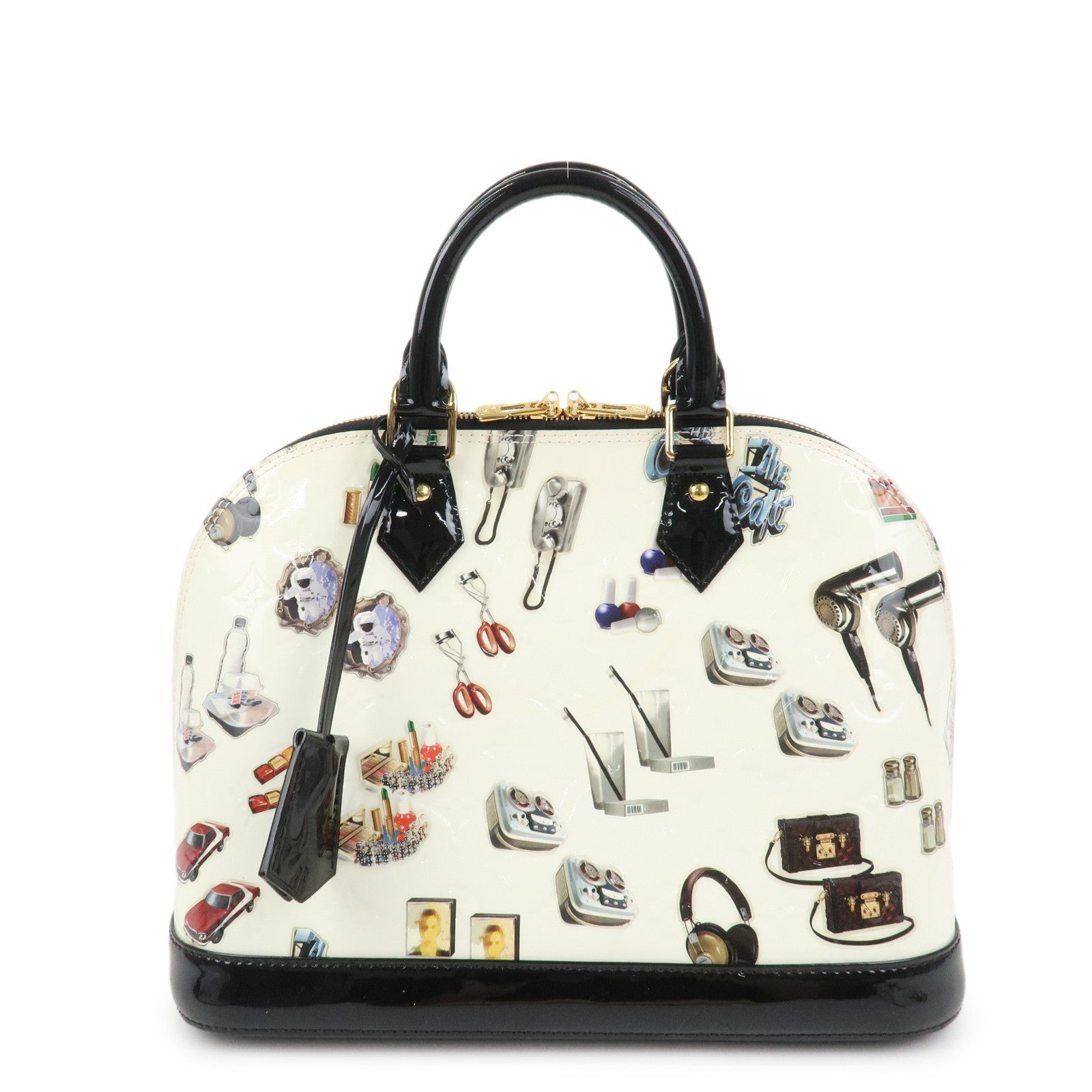 Louis Vuitton Monogram Vernis Sticker Alma PM Hand Bag M50466