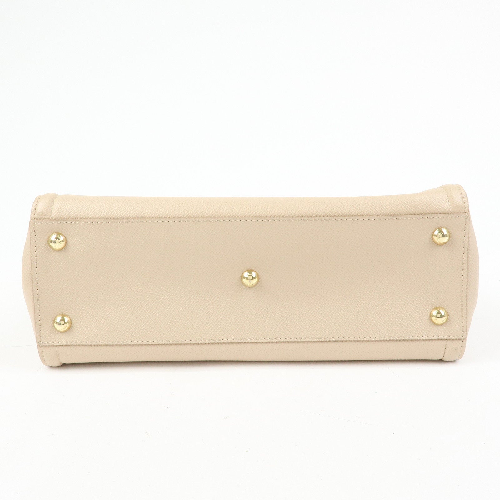 Ferragamo Vara Ribbon Leather Tote Bag Hand Bag Pink Beige