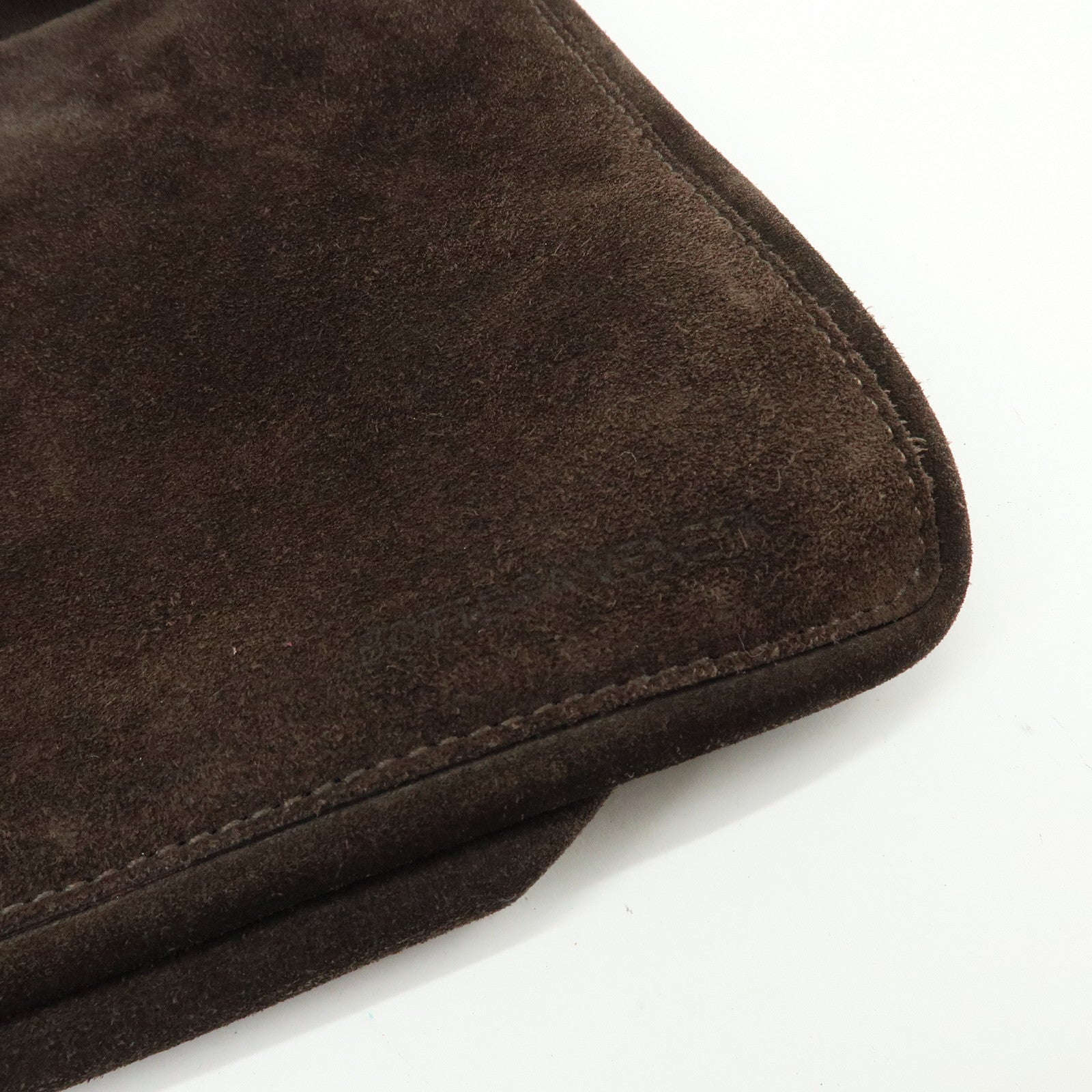 BOTTEGA VENETA Suede Shoulder Bag Tote Bag Dark Brown