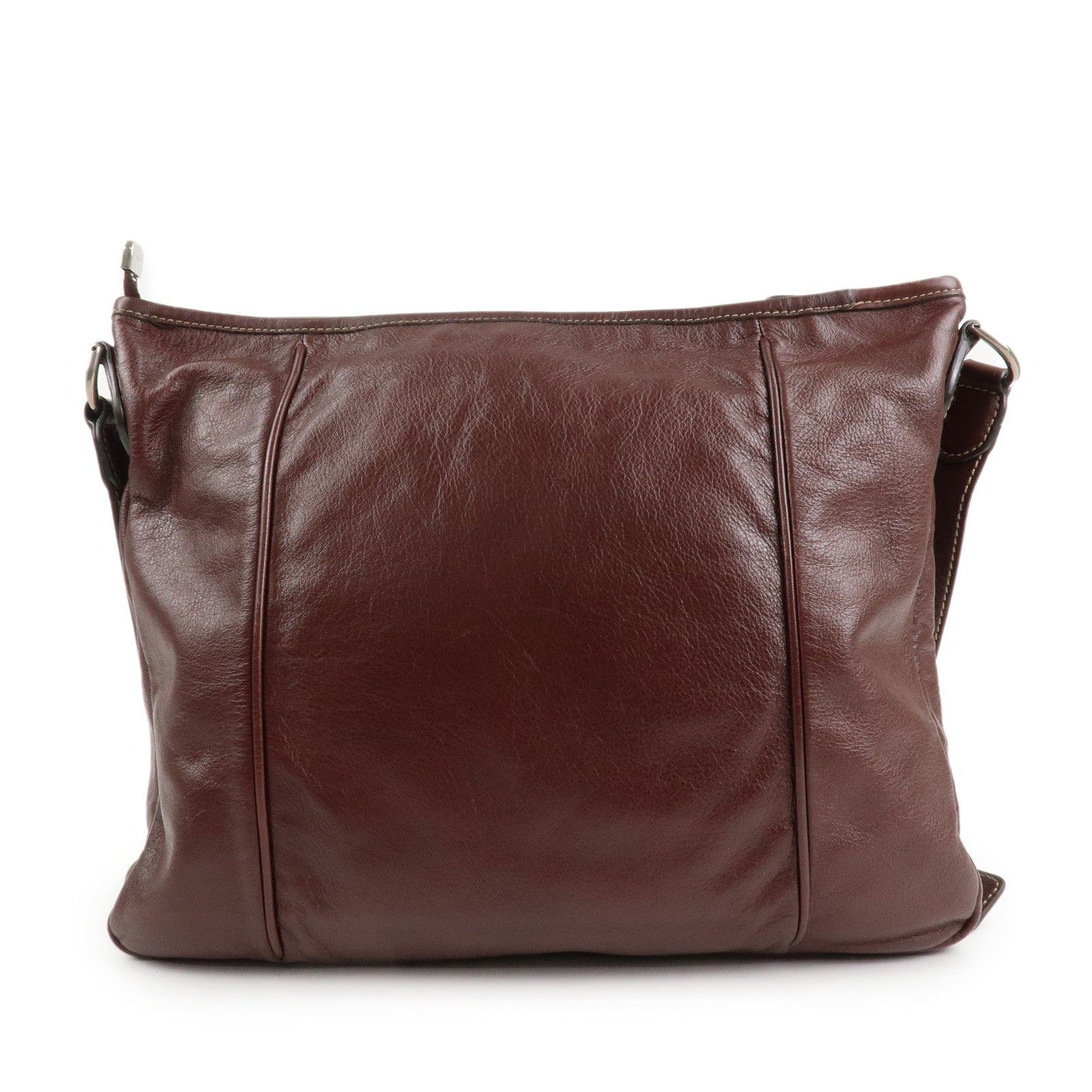 GUCCI Leather Shoulder Bag Crossbody Bag Bordeaux 190279 Used