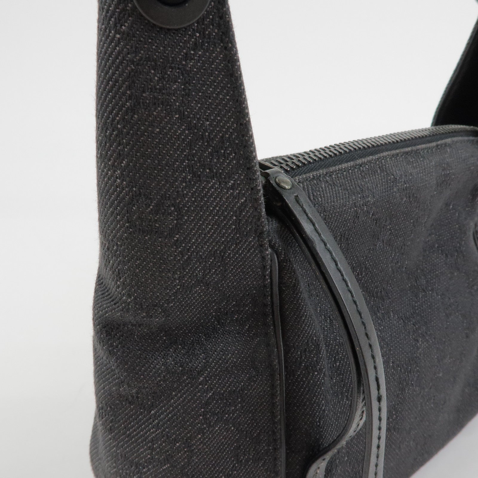 GUCCI GG Monogram Leather Shoulder Bag Hand Bag Black 101333