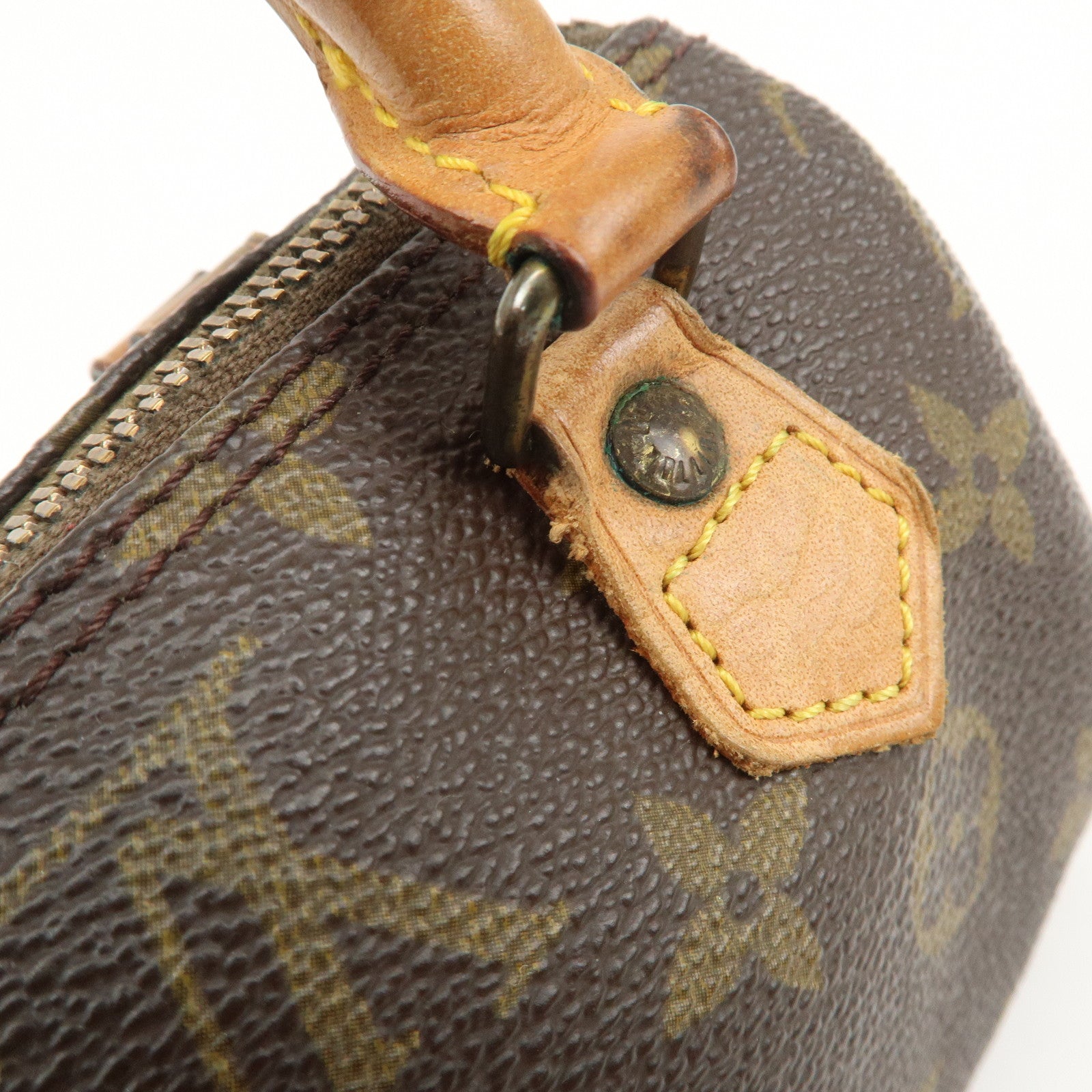 Louis Vuitton Monogram Mini Speedy Hand Shoulder Bag Brown M41534