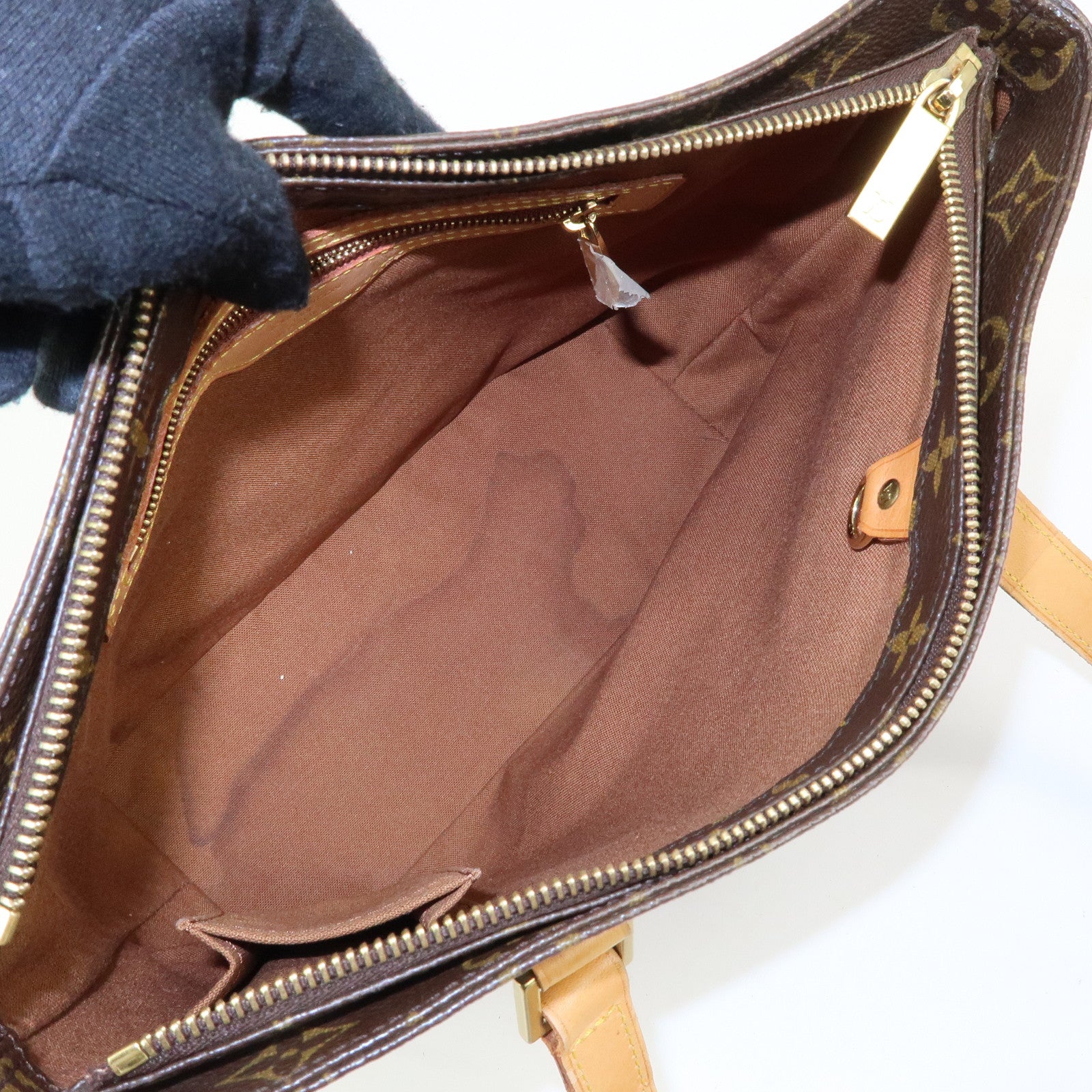 Louis Vuitton Monogram Cabas Piano Tote Bag Hand Bag Brown M51148