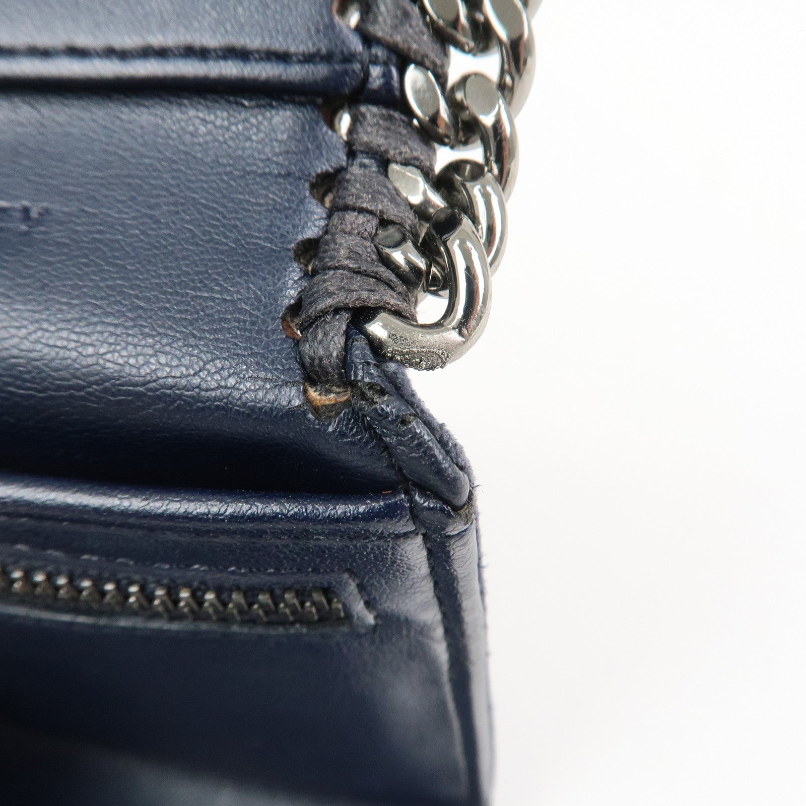 STELLA MCCARTNEY Falabella Polyester Small Flap Wallet Navy