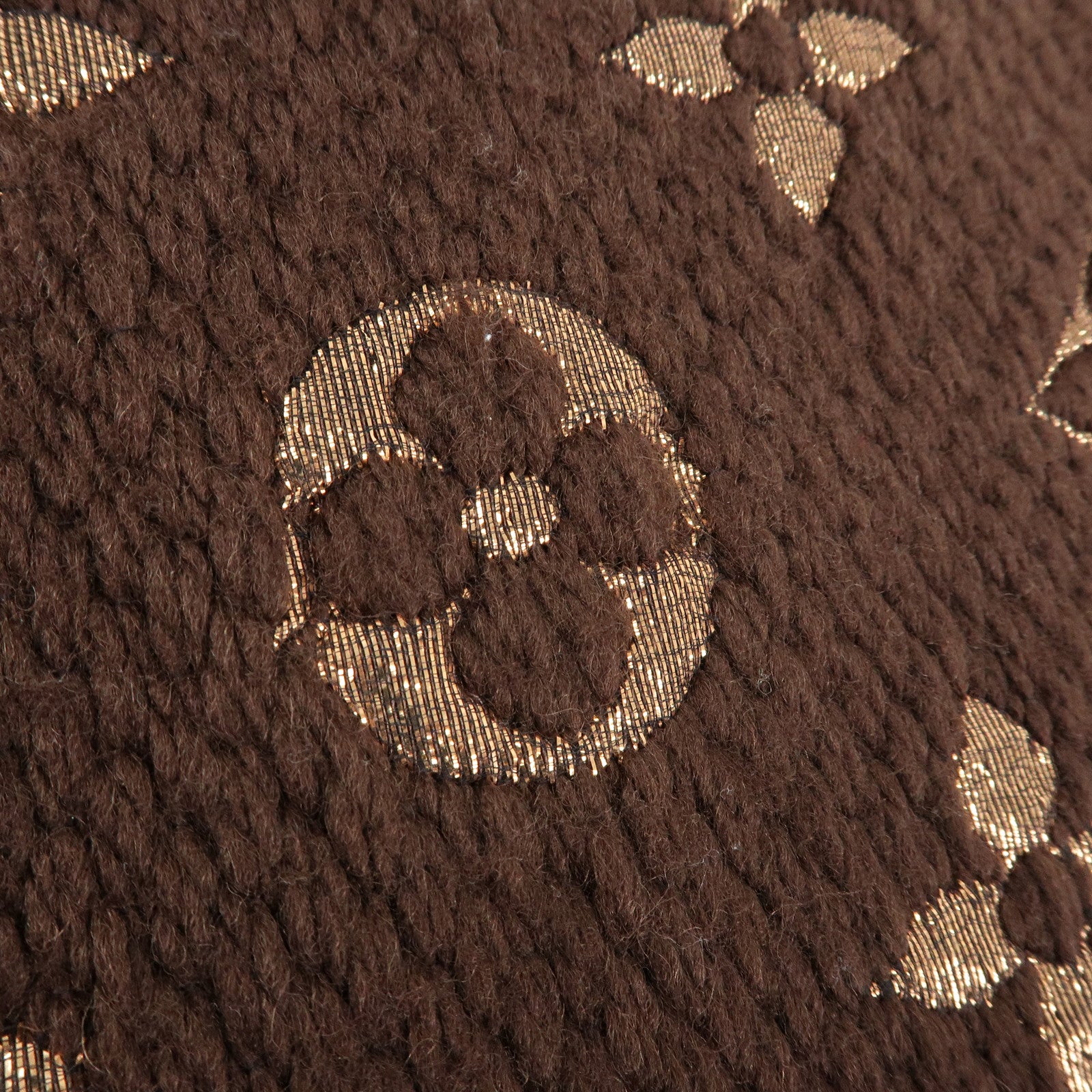 Louis Vuitton Echarpe Logomania Shine Wool Silk Scarf Brown M71383