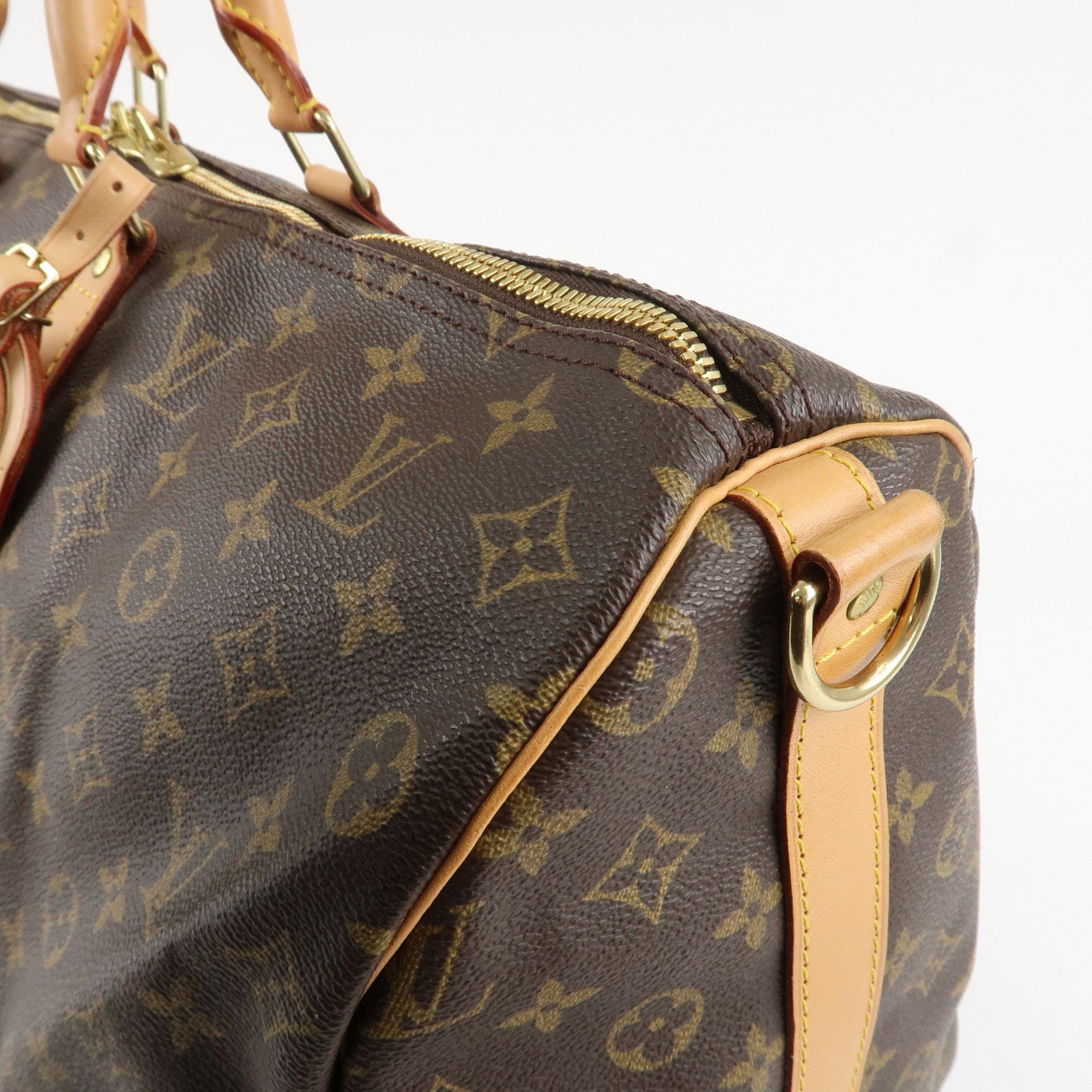 Louis Vuitton Monogram Keep All Bandouliere 50 Boston Bag Brown M41416 Used