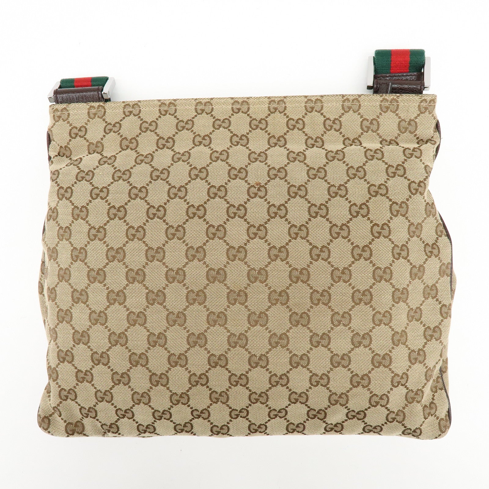 GUCCI Sherry GG Canvas Leather Shoulder Bag Beige Brown 169937