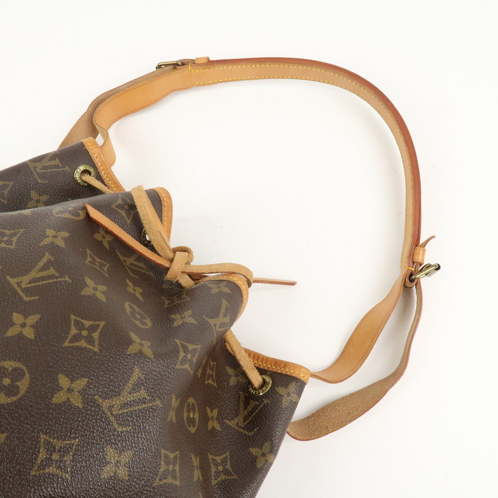 Louis Vuitton Monogram Canvas Petit Noe Shoulder Bag Brown M42226
