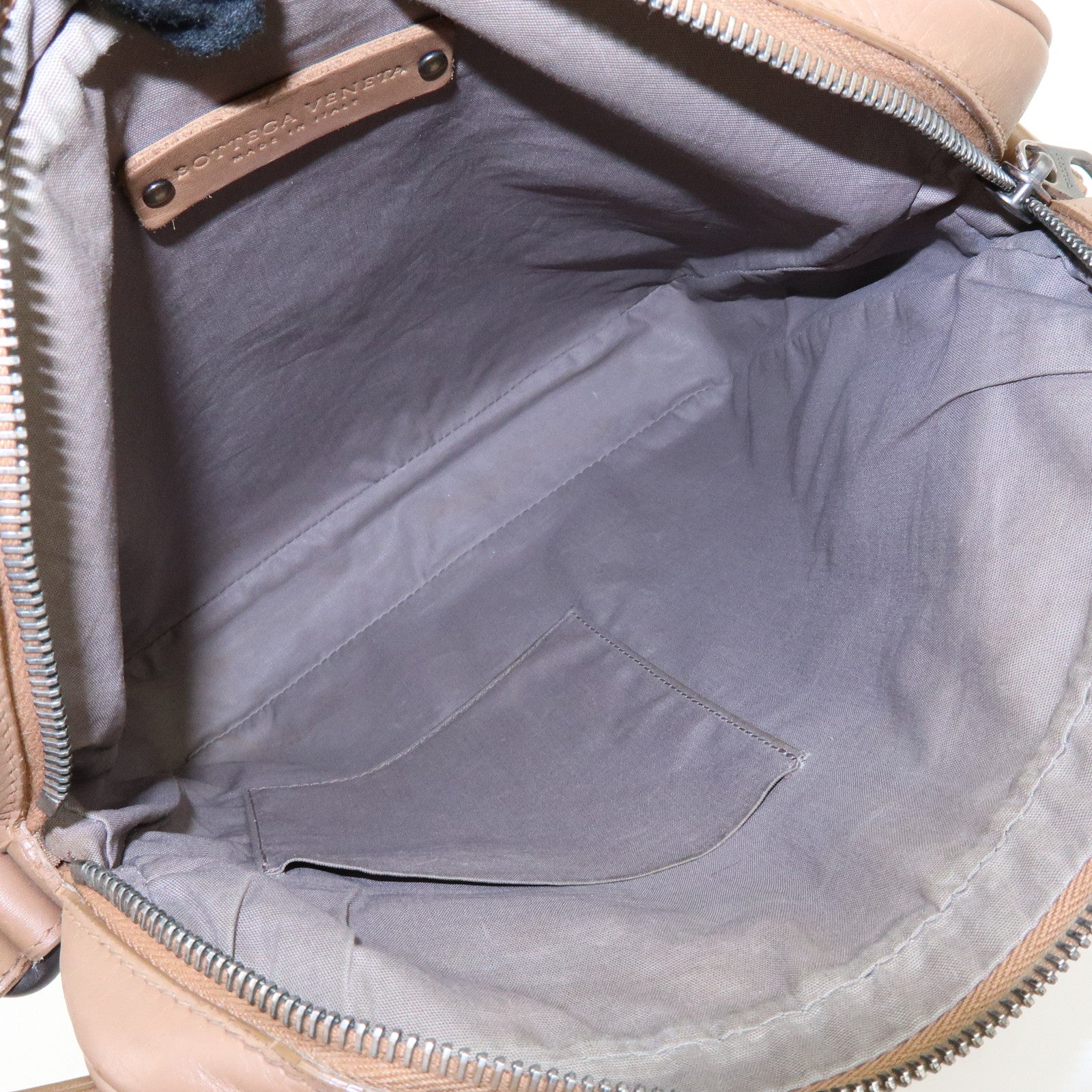 BOTTEGA VENETA Intrecciato Leather Shoulder Crossbody Bag Beige