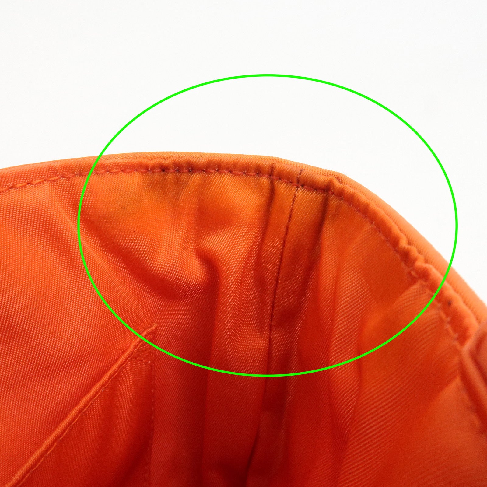 Christian Dior Malice Pearl Logo Nylon Hand Bag Pink Orange