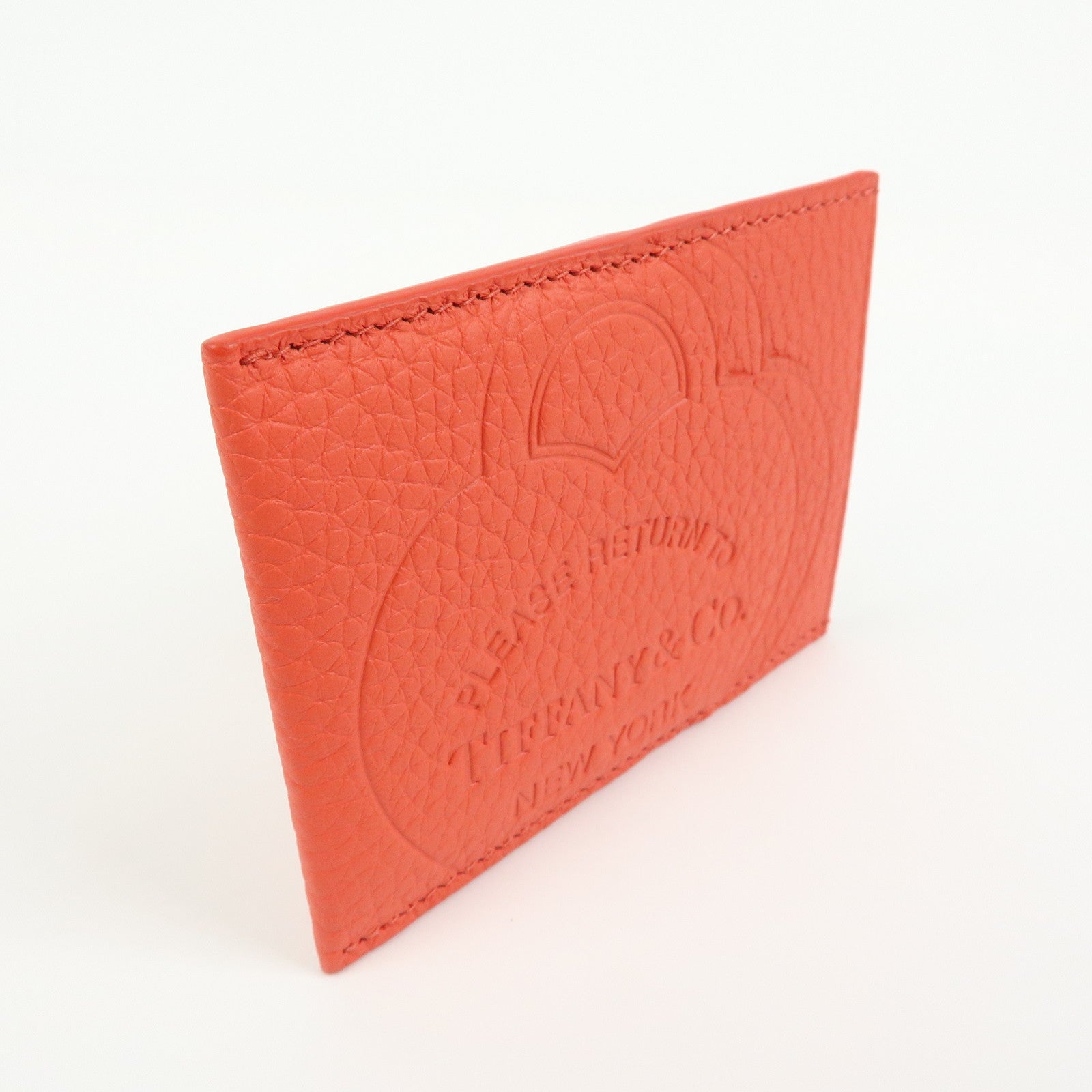 Tiffany & Co Return to Tiffany Leather Card Case Card Holder Red