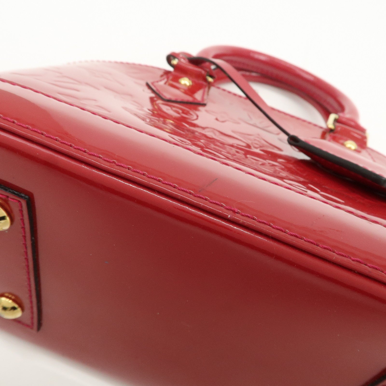 Louis Vuitton Monogram Vernis Alma BB 2Way Bag Rouge Grenade M91698