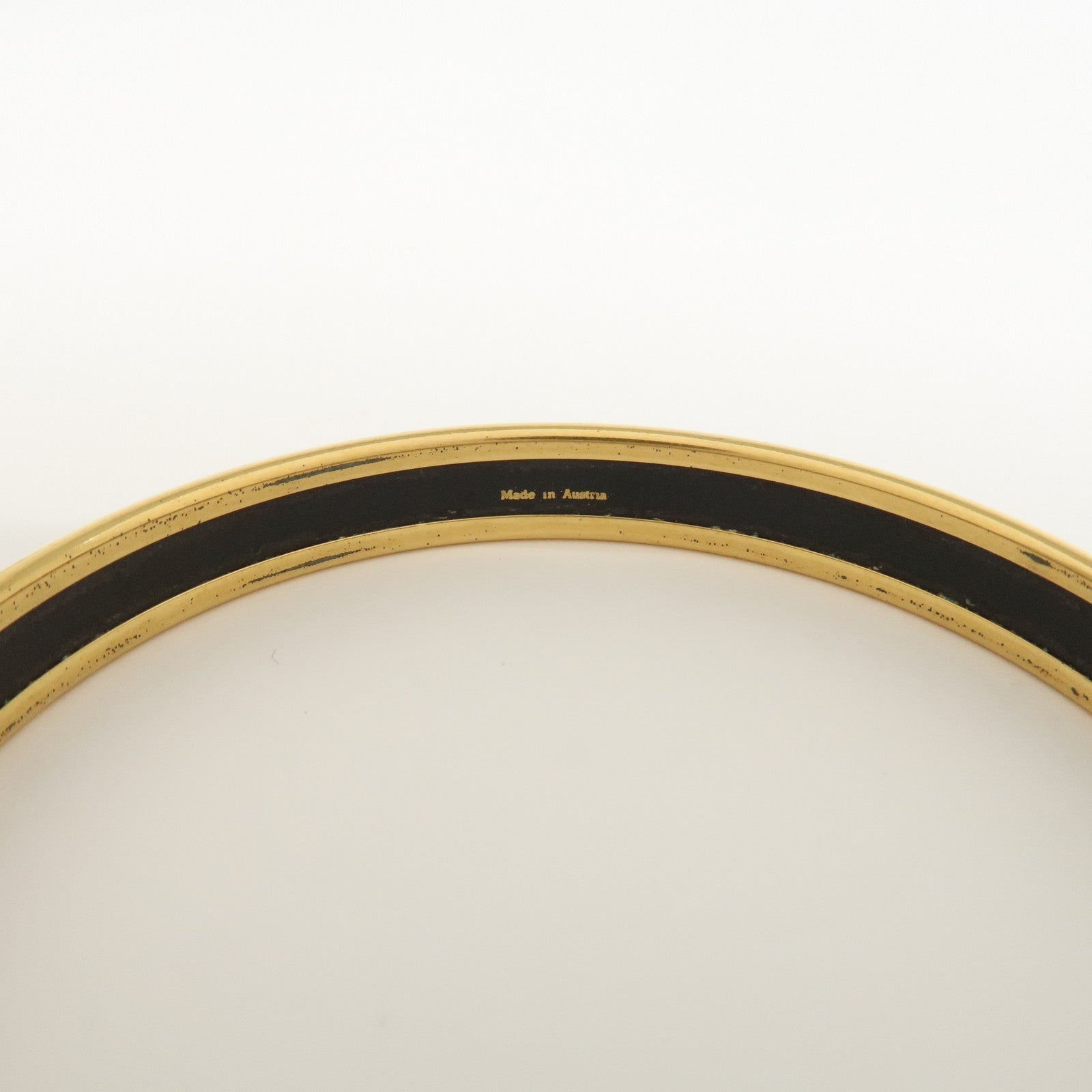 HERMES Email PM Metal Bracelet Bangle Blue