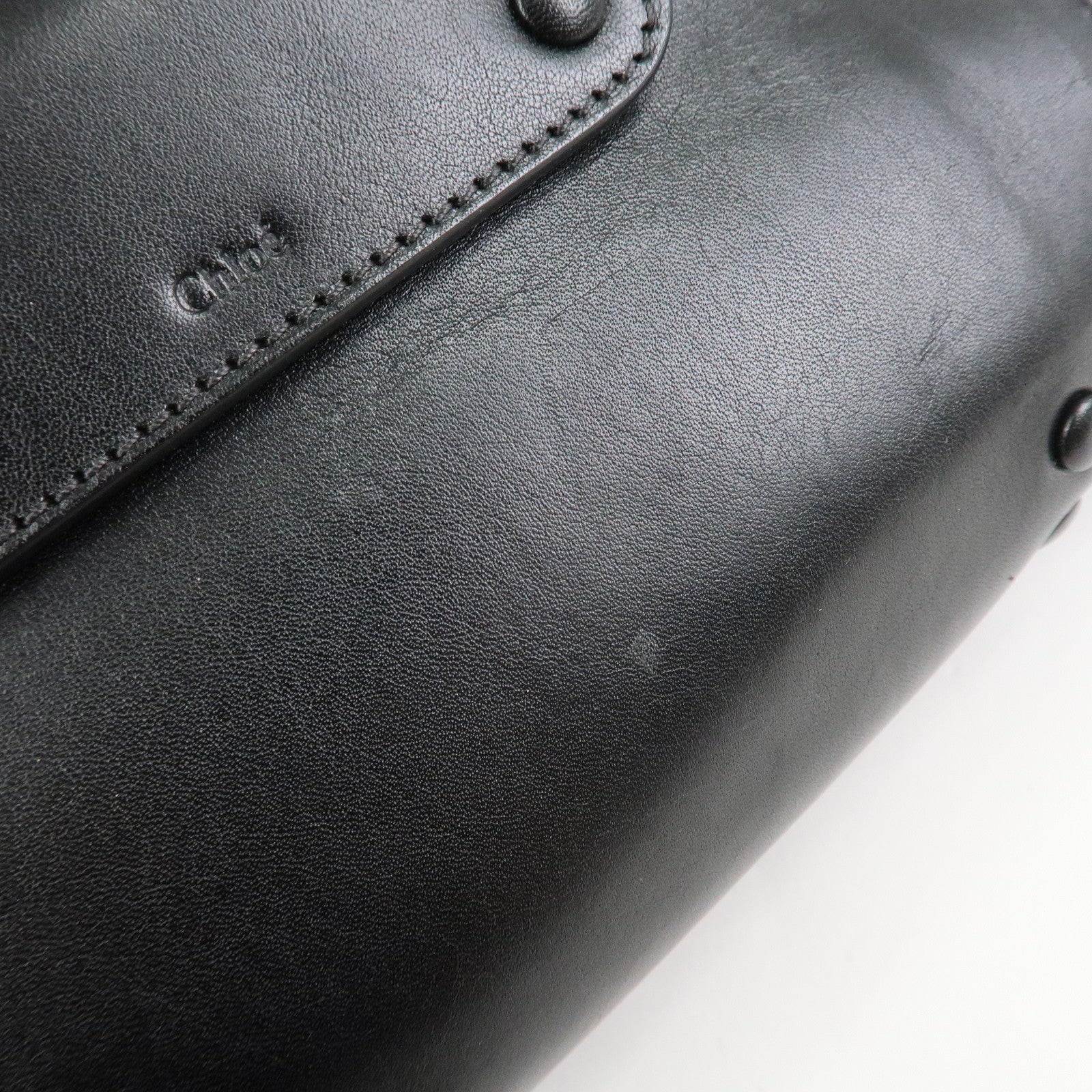 Chloe Leather Alice Bag 2Way Shoulder Hand Bag Black 04-13-50-65