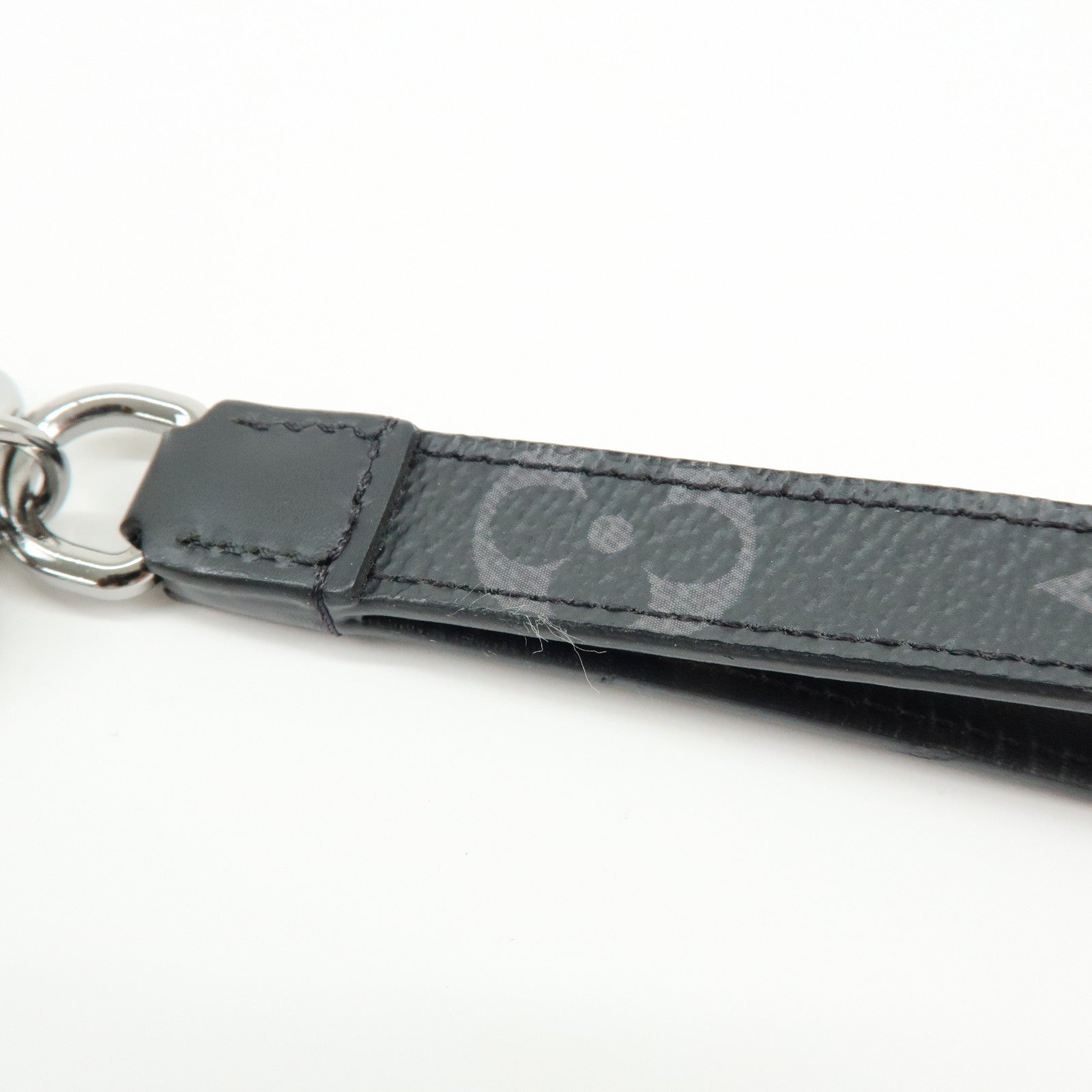 Louis Vuitton Monogram Eclipse Porte Cles Dragonne Key Chain M61950