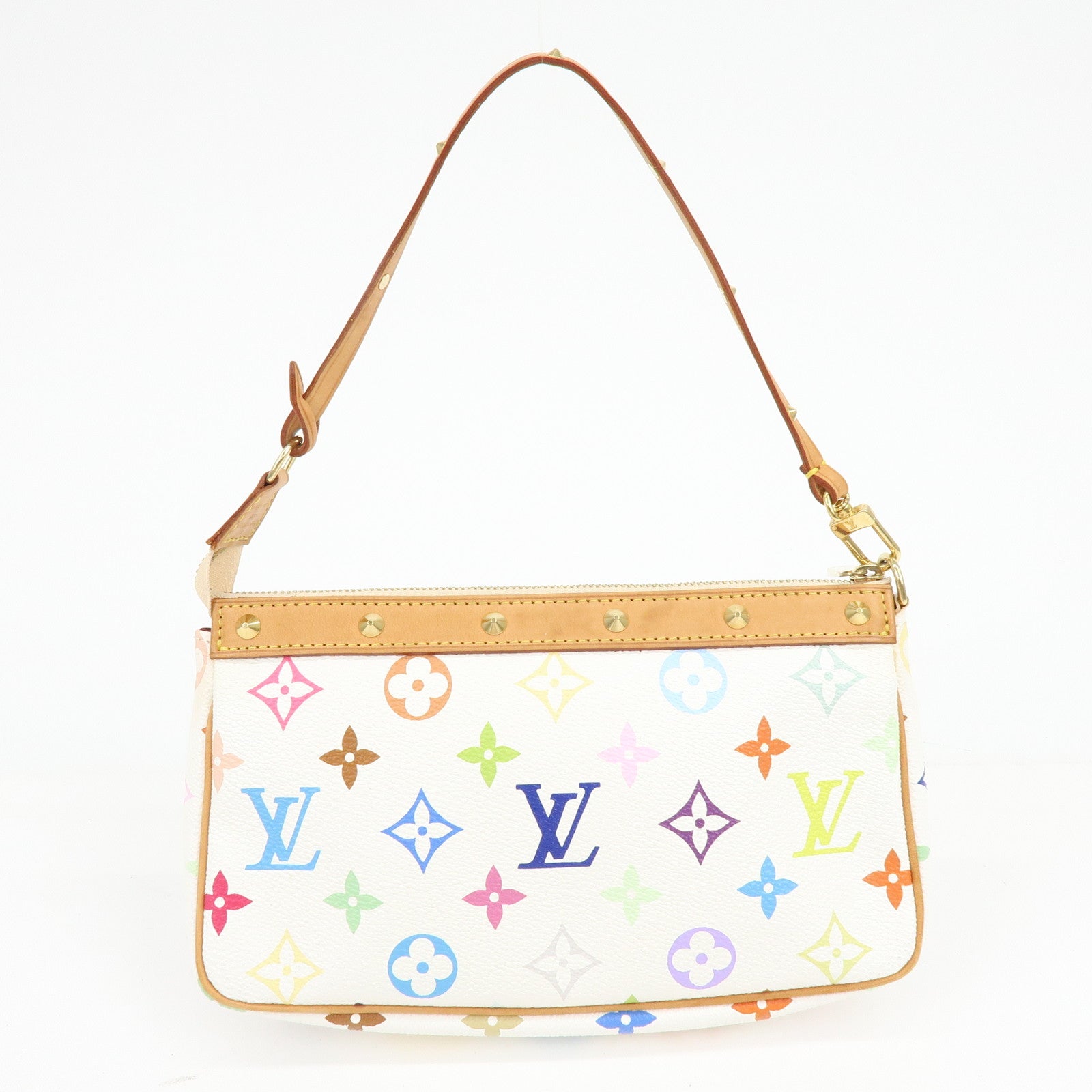 Louis Vuitton Monogram Multicolor Pochette Accessoires Blanc M92649