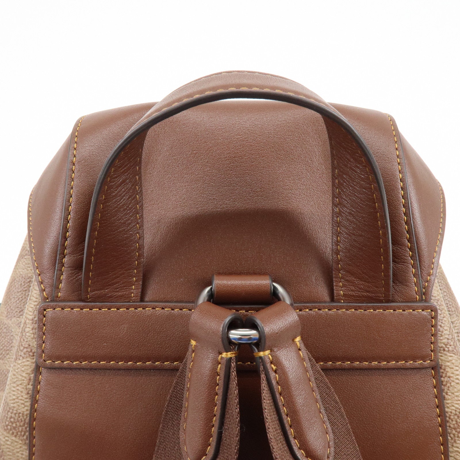 COACH Signature PVC Leather Backpack Rucksack Brown