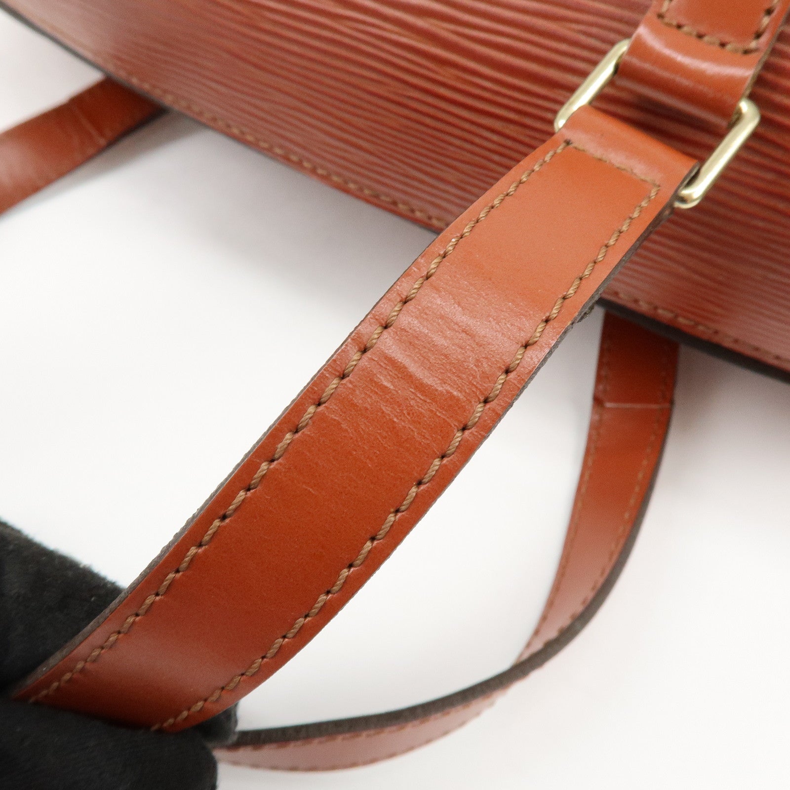 Louis Vuitton Epi Soufflot Leather Hand Bag Kenya Brown M52223