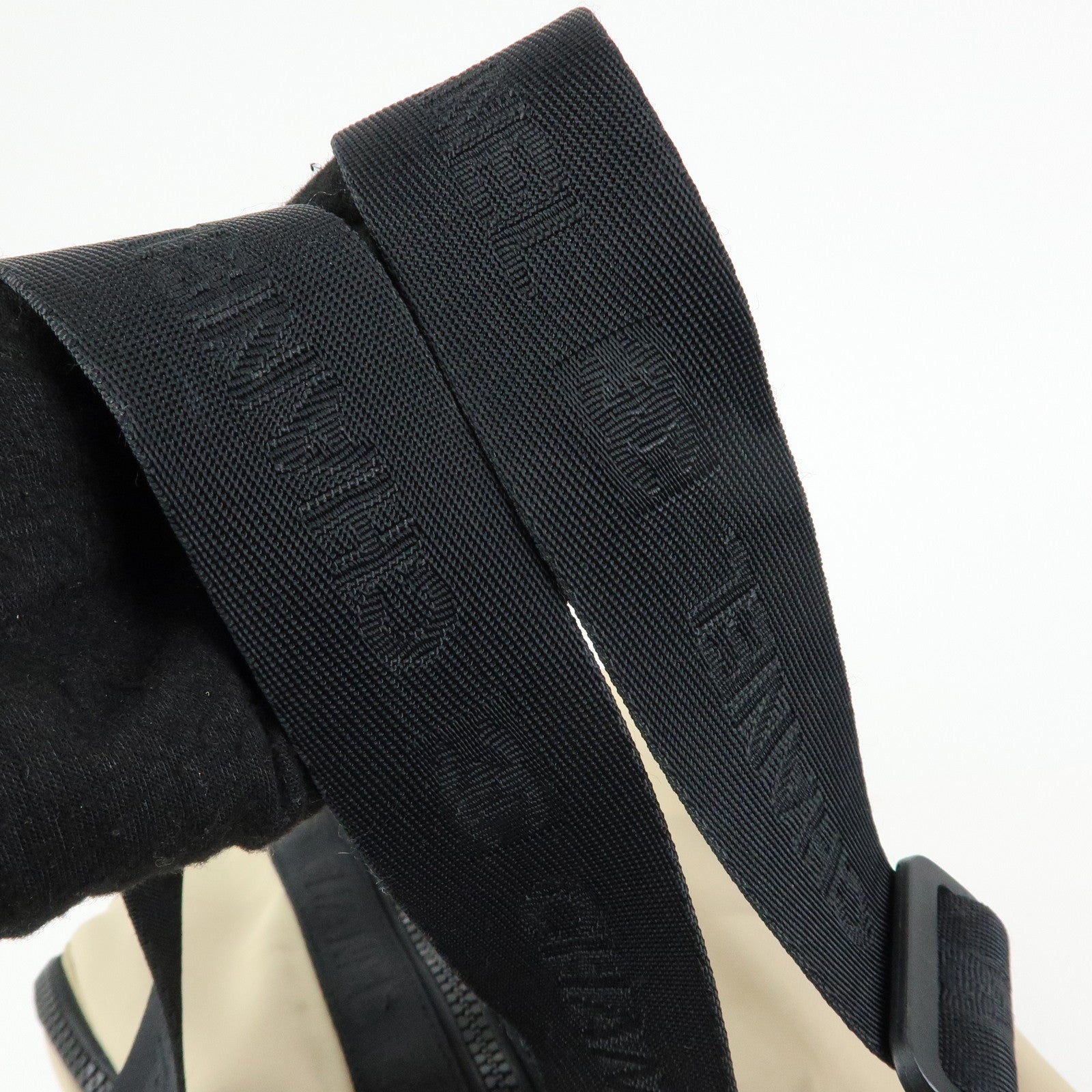 CHANEL CHANEL Sports Nylon Boston Bag Shoulder Bag Beige Black