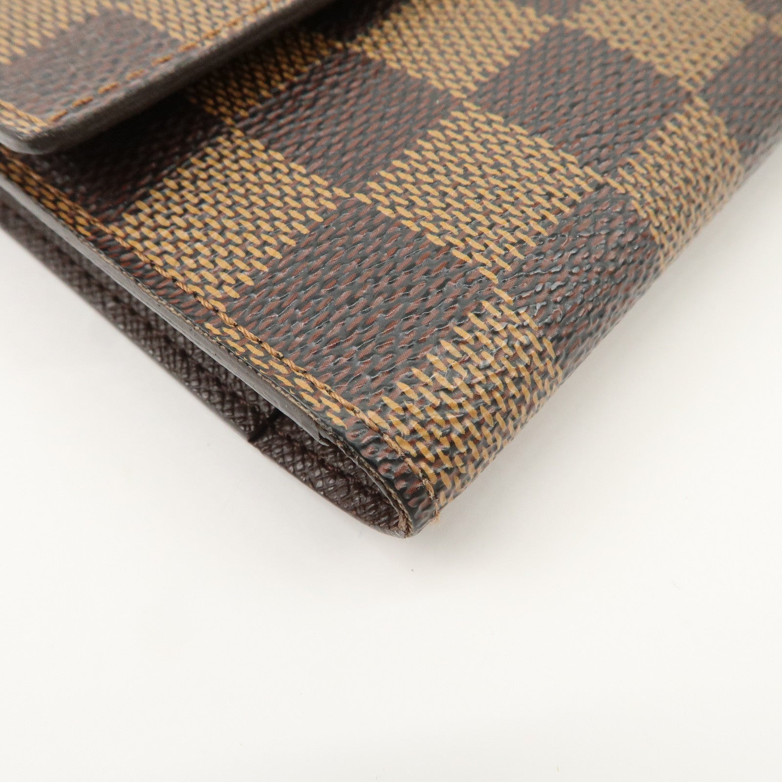 Louis Vuitton Damier Porte Tresor International Long Wallet N61215 Used