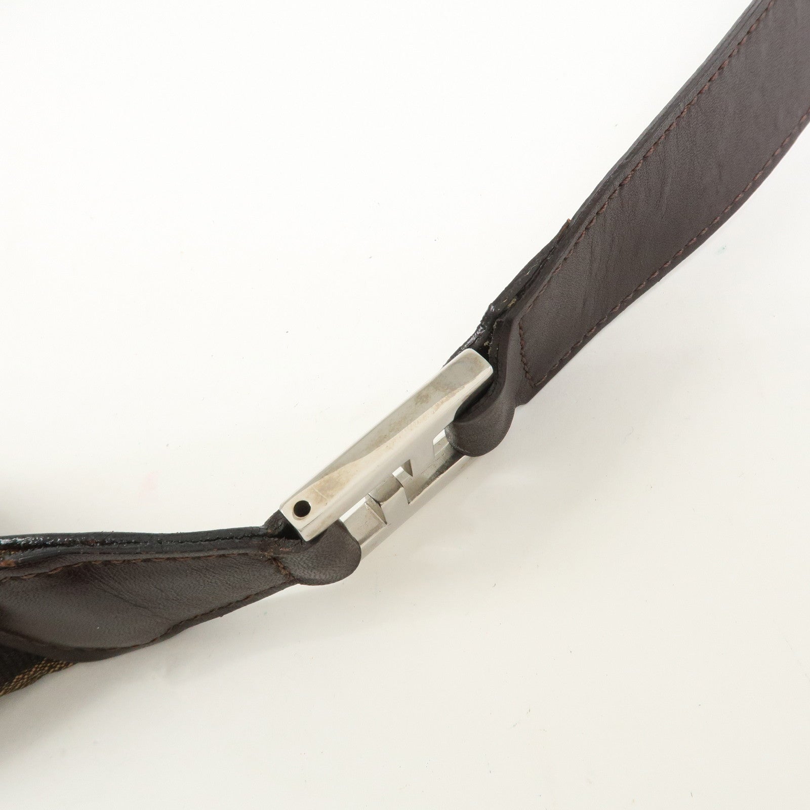 FENDI Zucca Canvas Leather Shoulder Bag Hand Bag Brown 83150870992