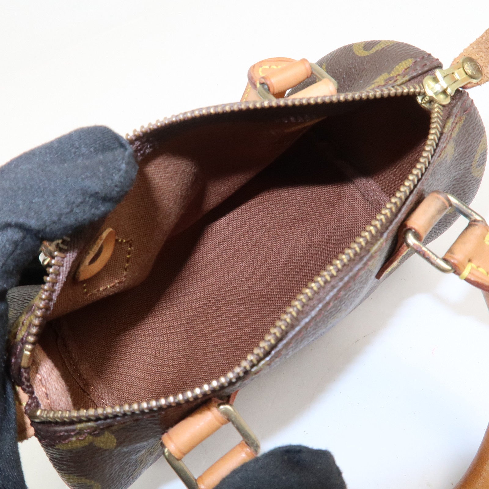 Louis Vuitton Monogram Mini Speedy Hand Bag Brown M41534