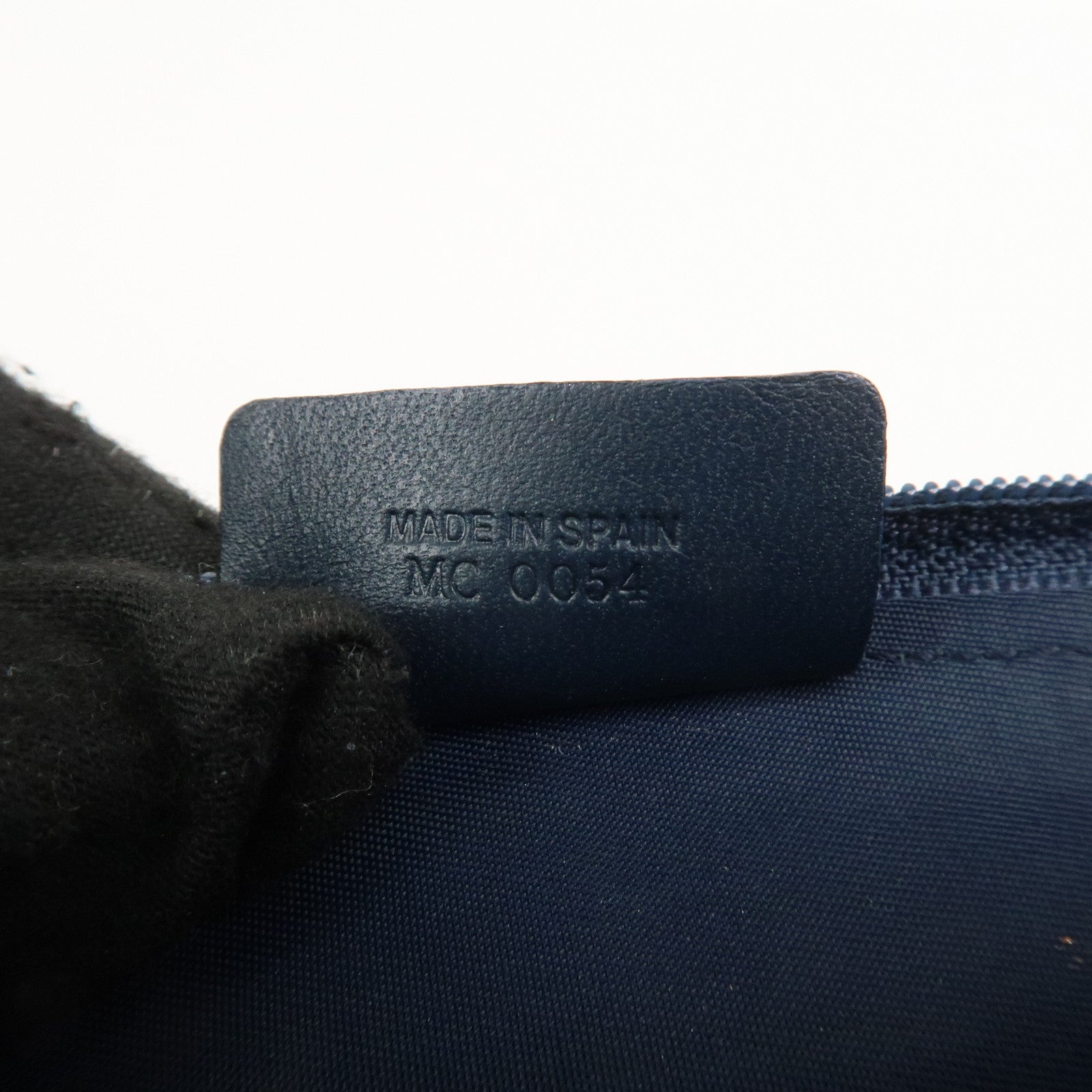 Christian Dior Trotter Canvas Leather Pouch Cosmetic Pouch Navy