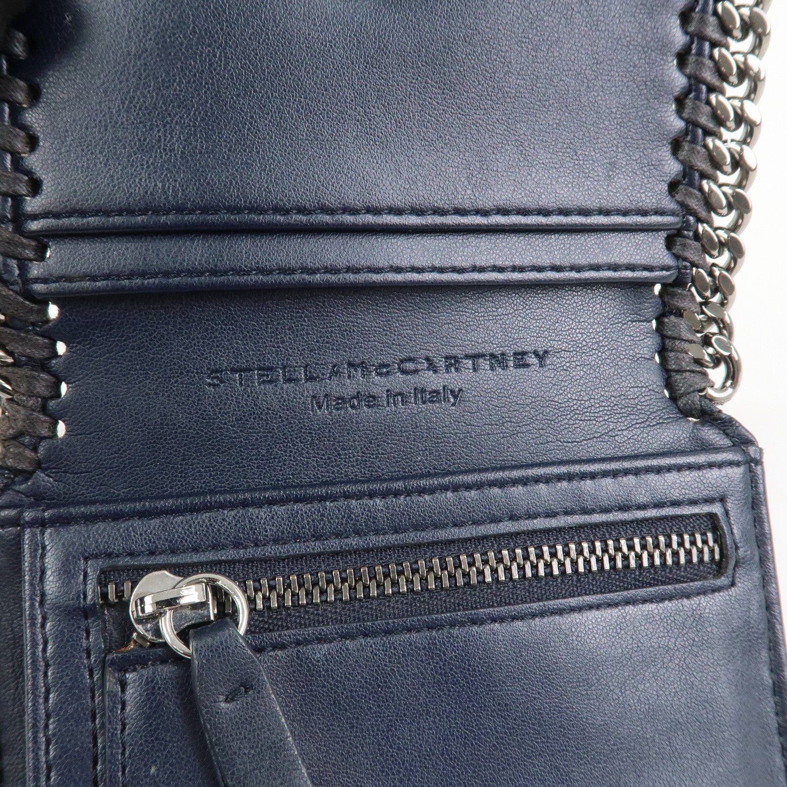 STELLA MCCARTNEY Falabella Polyester Small Flap Wallet Navy
