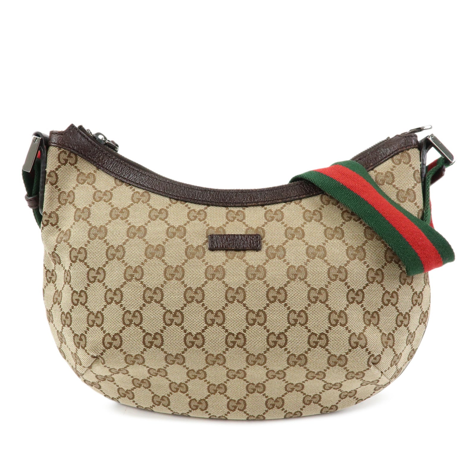 GUCCI Sherry GG Canvas Shoulder Crossbody Bag Beige Brown 181092