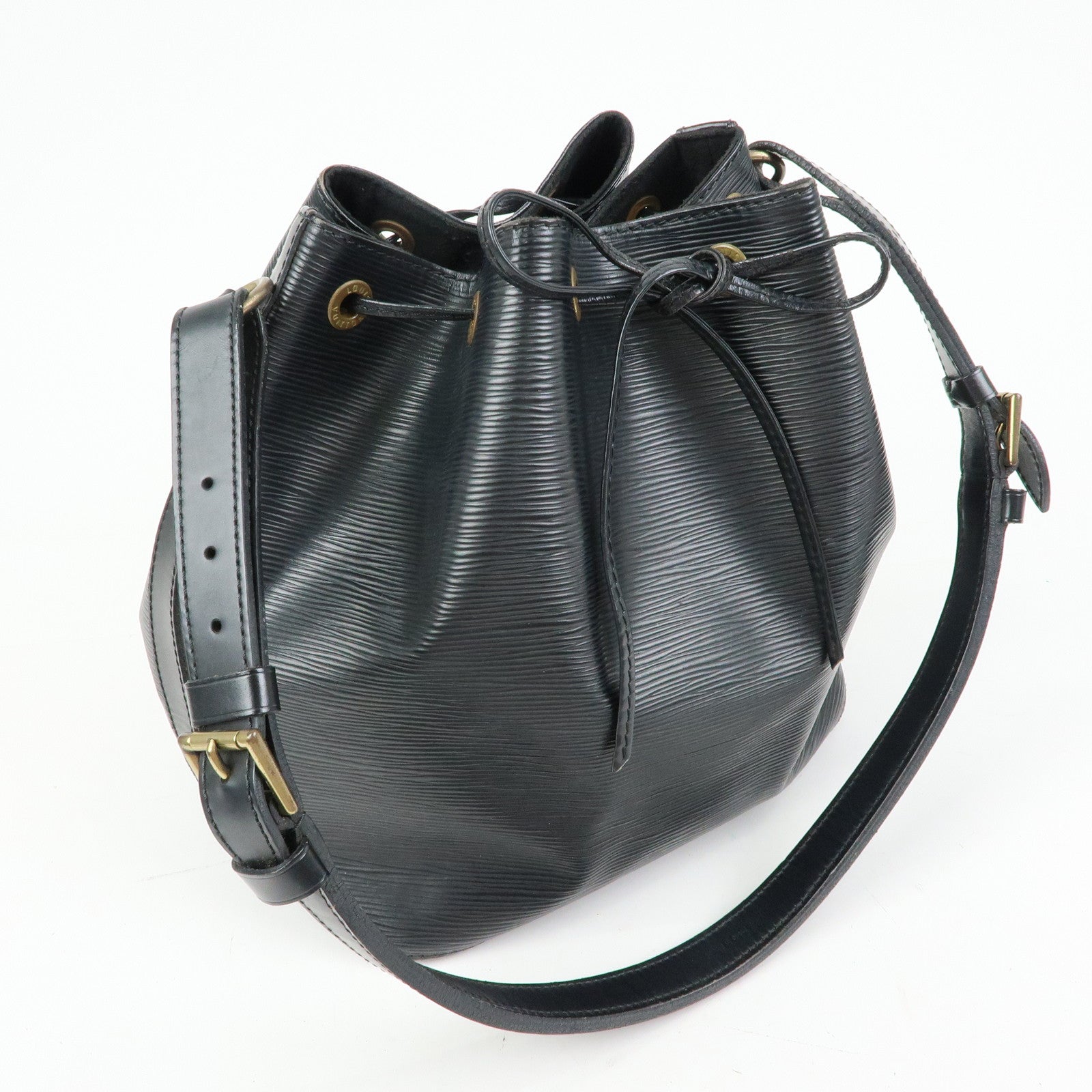 Louis Vuitton Epi Petit Noe Leather Shoulder Bag Noir Black M59012