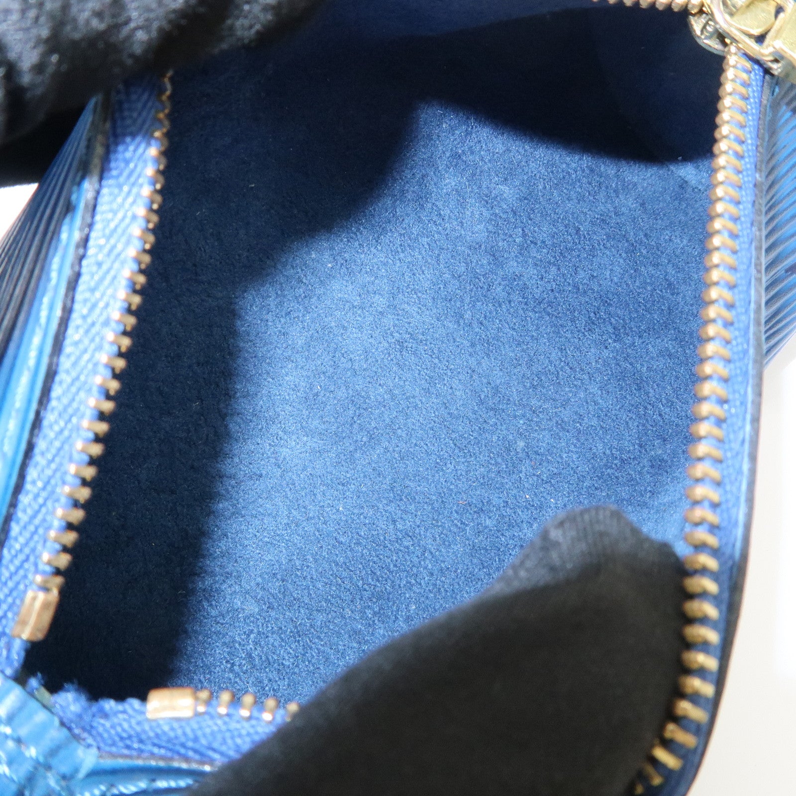 Louis Vuitton Epi Set of 2 Mini Pouch For Soufflo Bag Ivory Blue Used