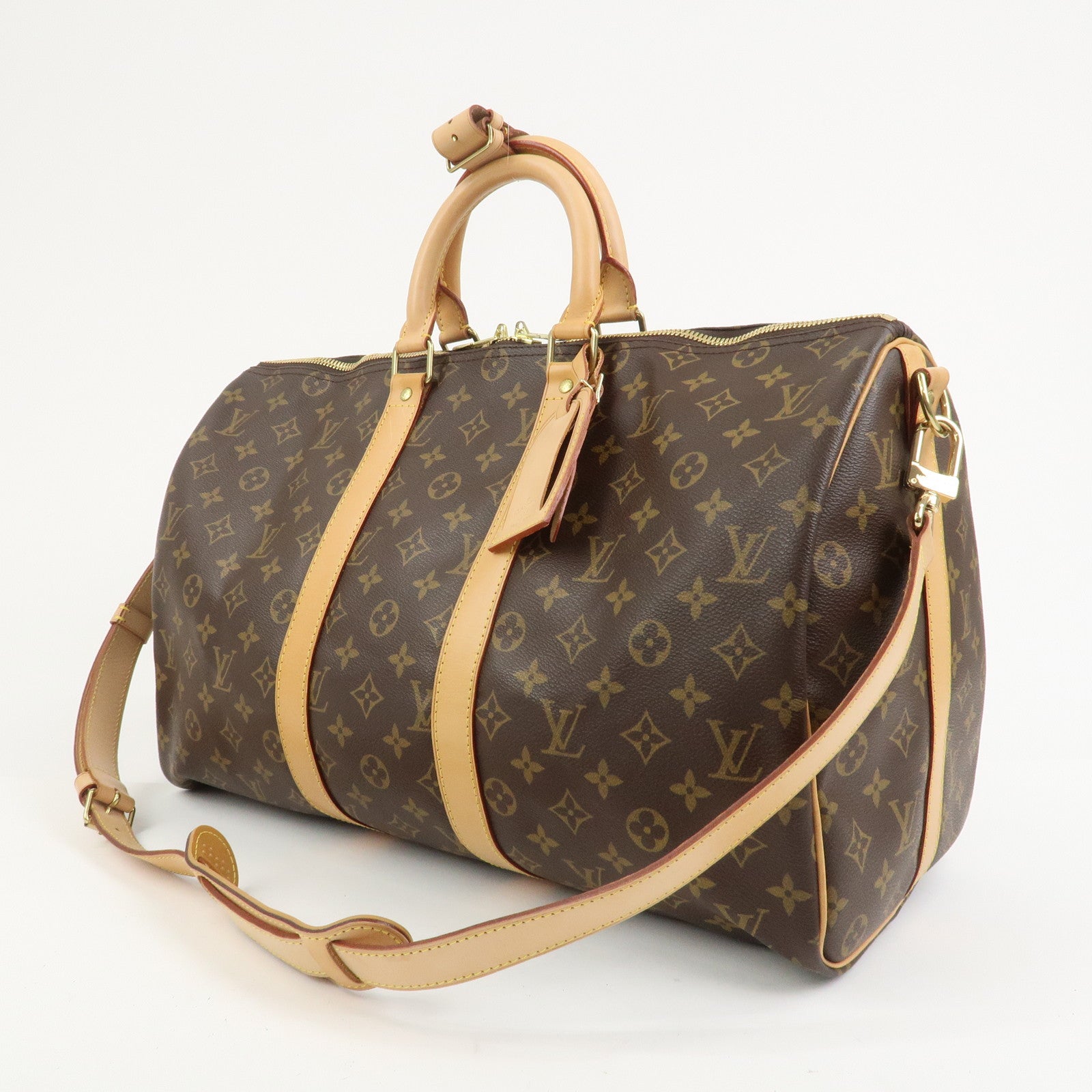 Louis Vuitton Monogram Keep All Bandouliere 45 Boston Bag M41418