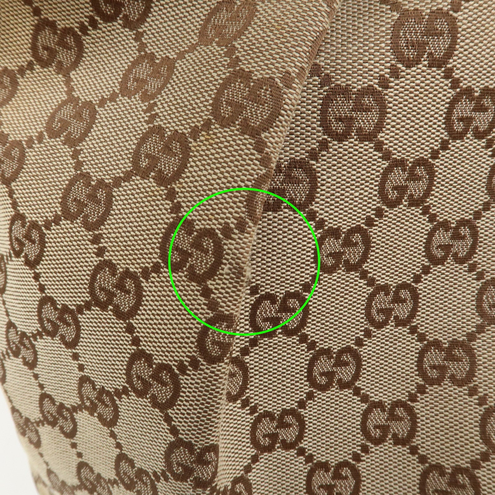 GUCCI Bamboo GG Canvas Leather Shoulder Bag Hand Bag Beige 124293