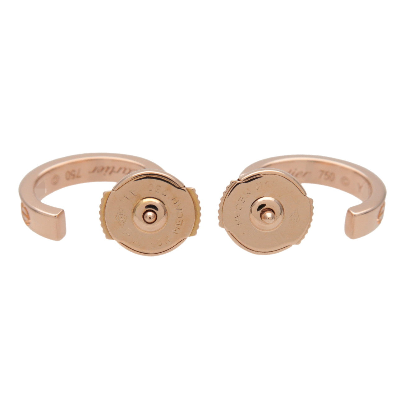Cartier LOVE Hoop Earrings K18 750PG Rose Gold