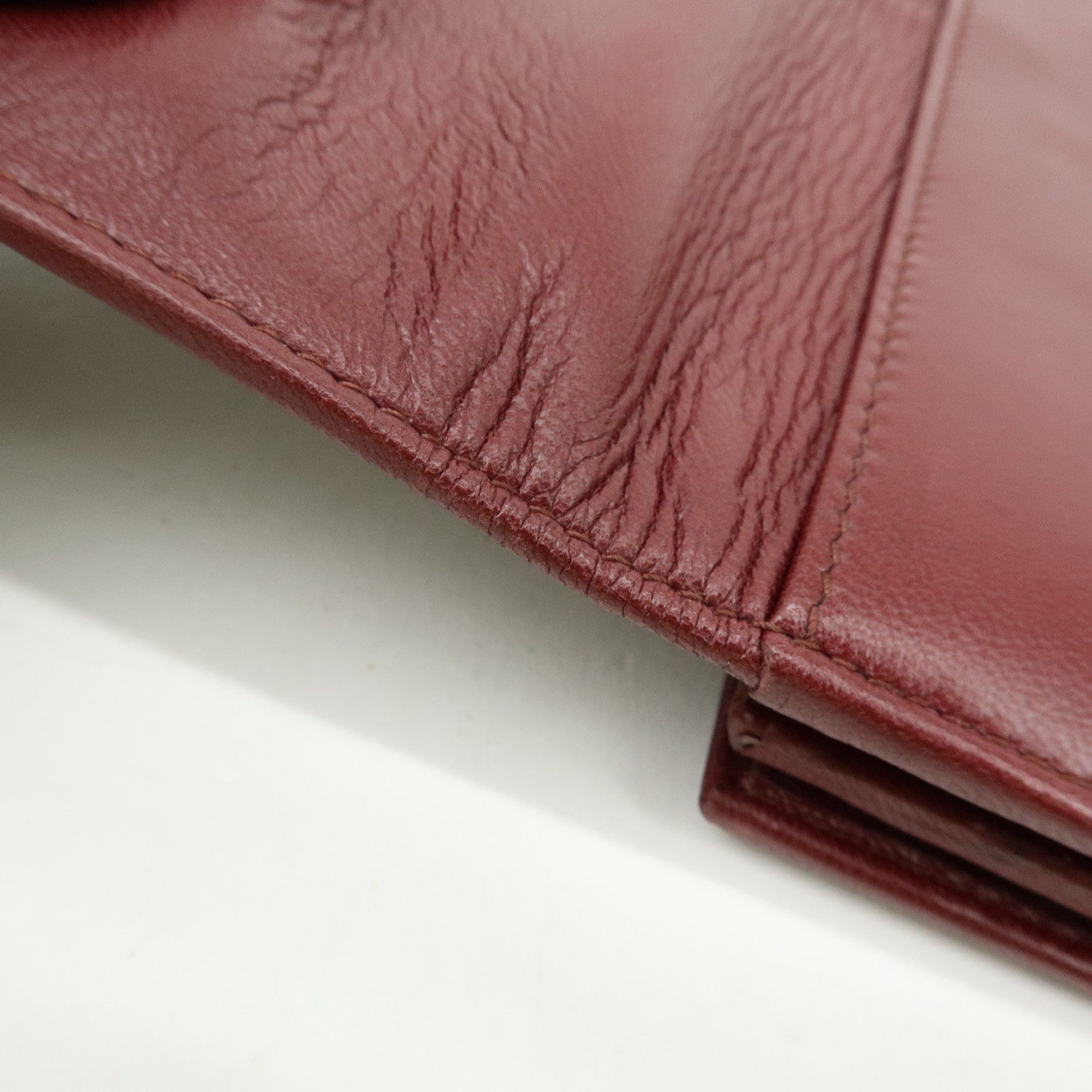 Ferragamo Vara Leather Long Wallet Bordeaux