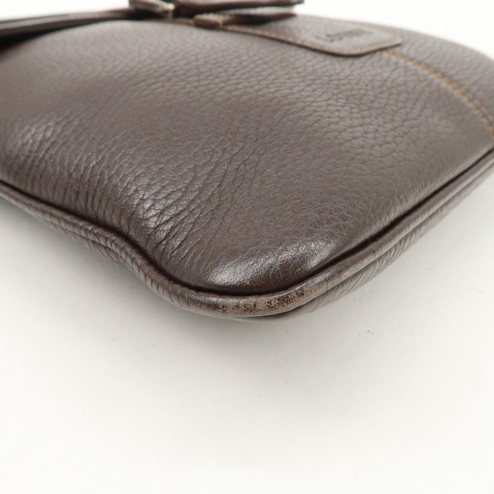 LOEWE Senda Logo Leather Shoulder Bag Crossbody Bag Brown