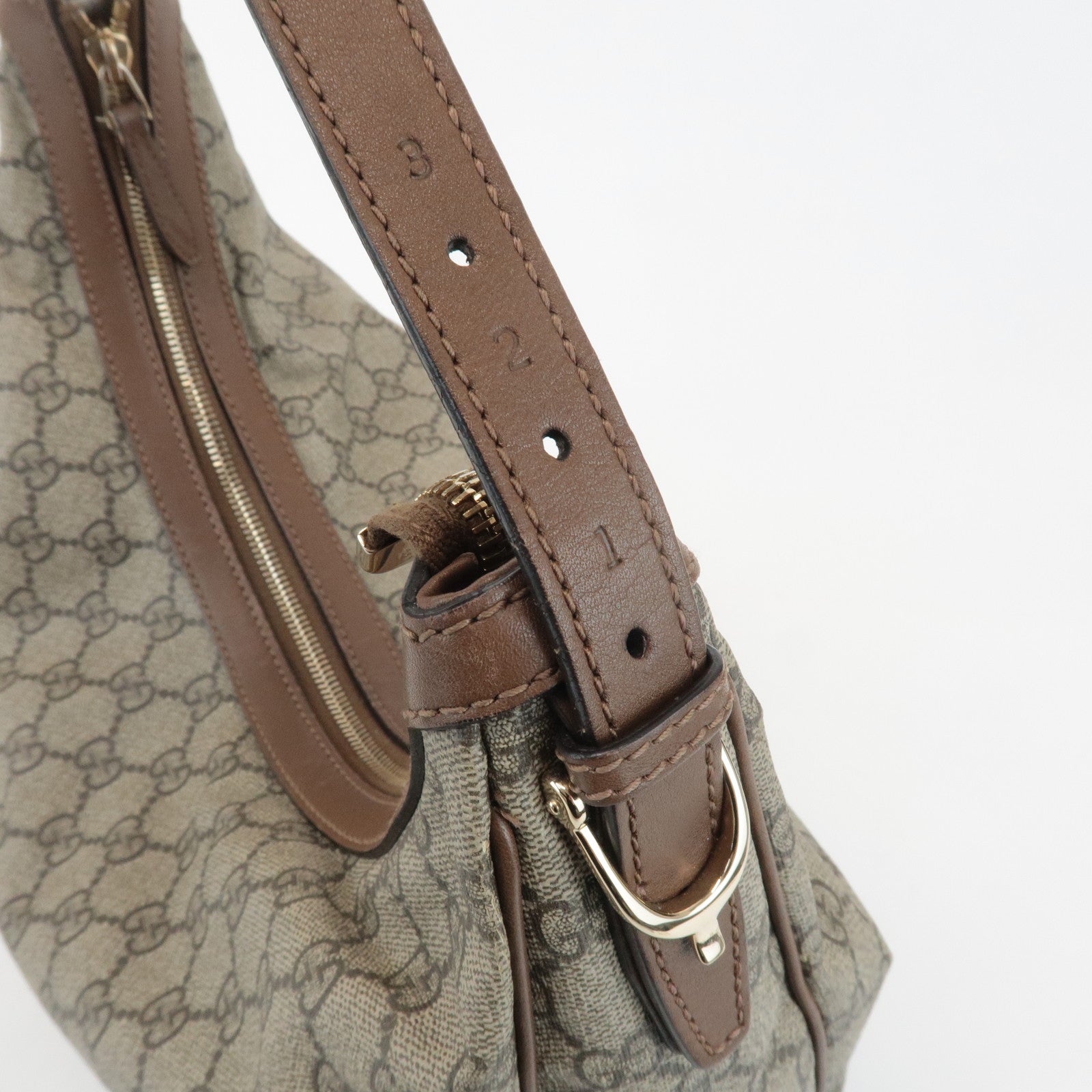 GUCCI GG Supreme Shoulder Bag Hand Bag Beige Brown 309618 Used