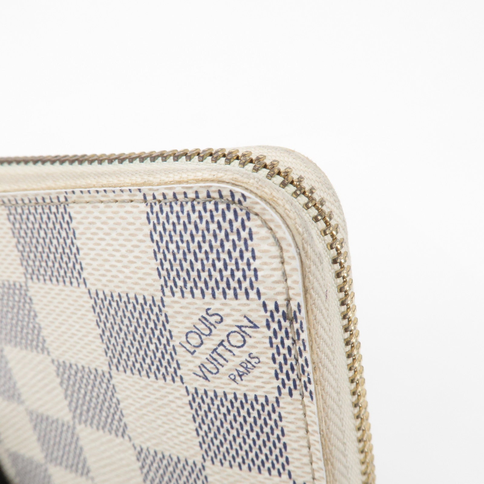 Louis Vuitton Damier Azur Round Zippy Wallet Long Wallet N60019 Used