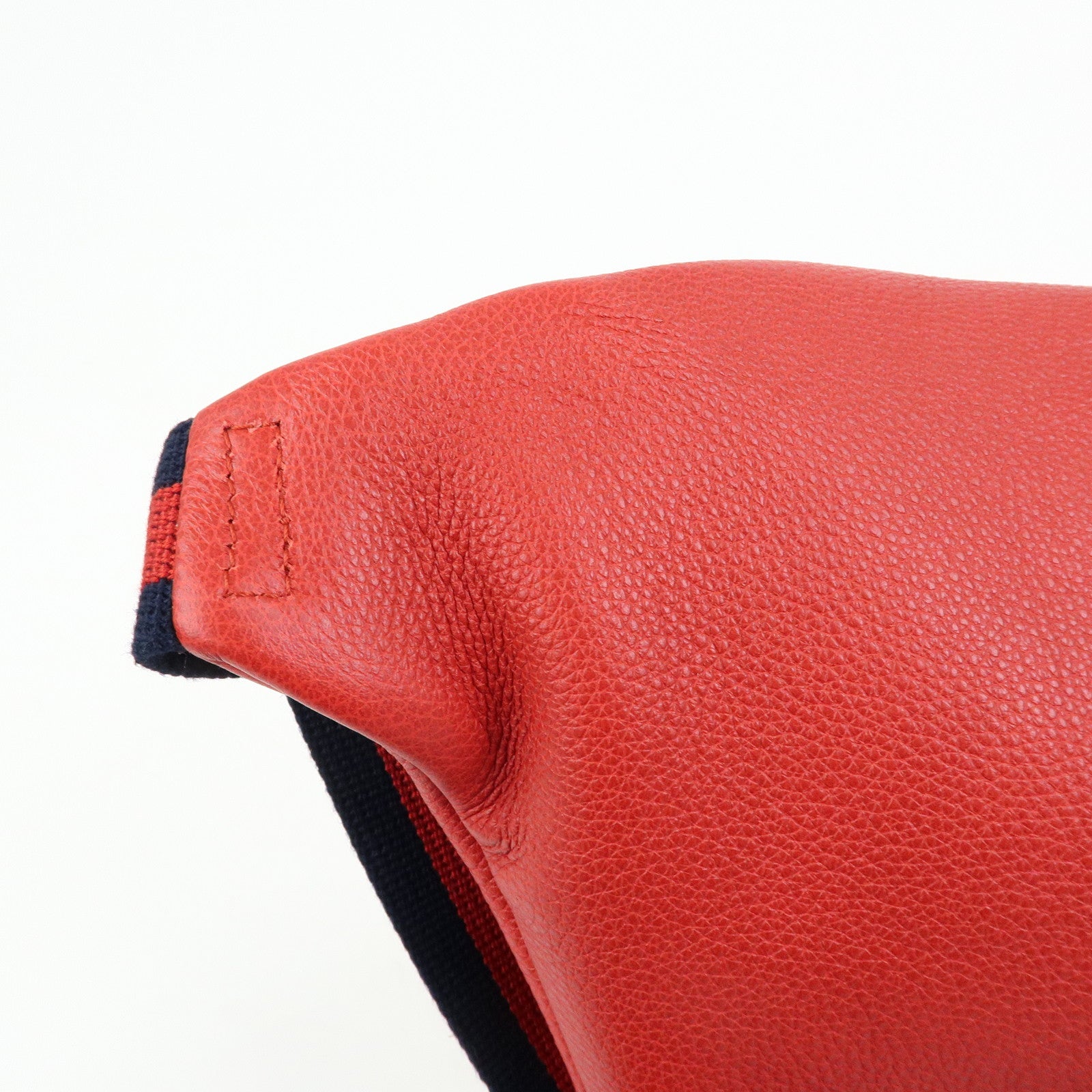 GUCCI Sherry Leather Waist Bag Crossbody Bag Red 530412