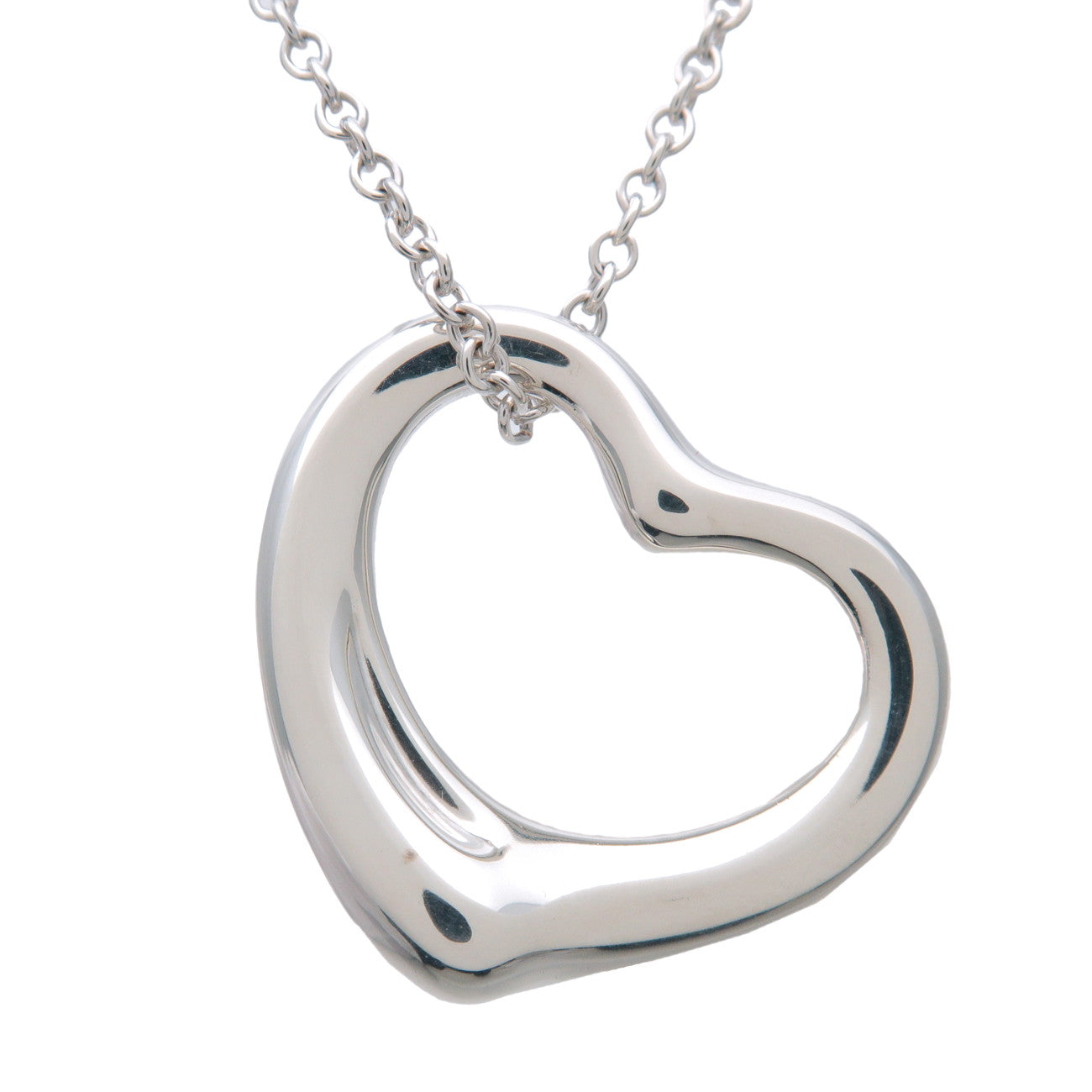 Tiffany & Co Open Heart Necklace 22MM SV925 Silver