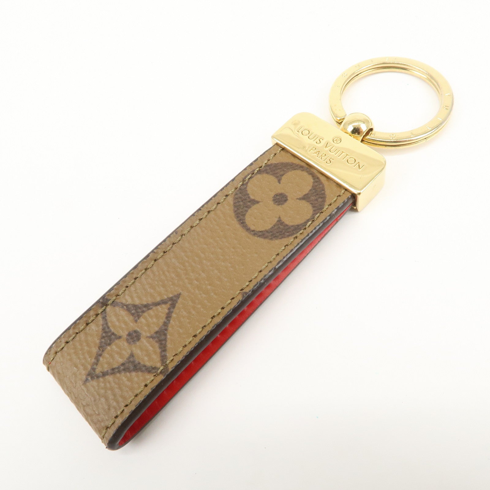 Louis Vuitton Monogram Reverse Porte Cles Dragonne Key Chain M68218