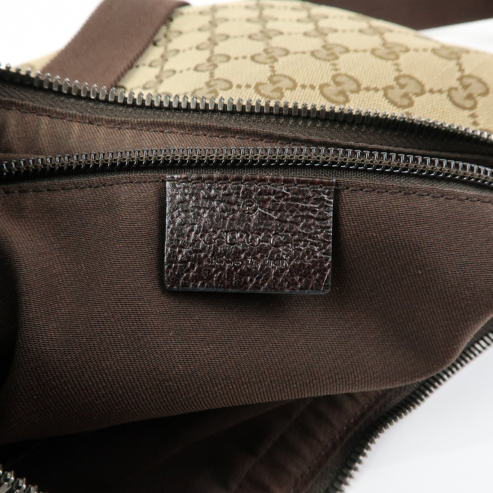 GUCCI GG Canvas Leather Shoulder Bag Crossbody Bag Beige 122790