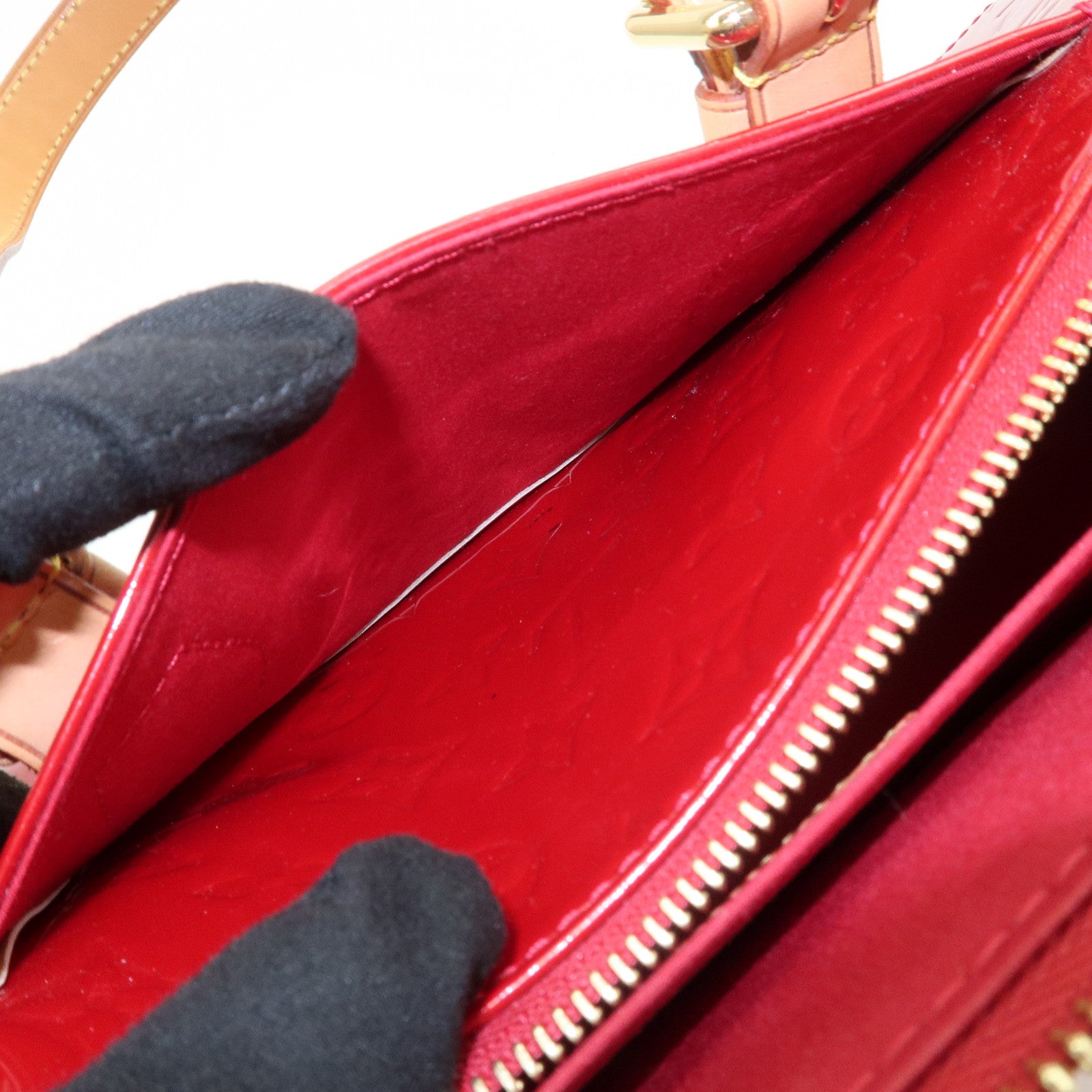 Louis Vuitton Vernis Rosewood Avenue Hand Bag Pomme D'Amour M93507